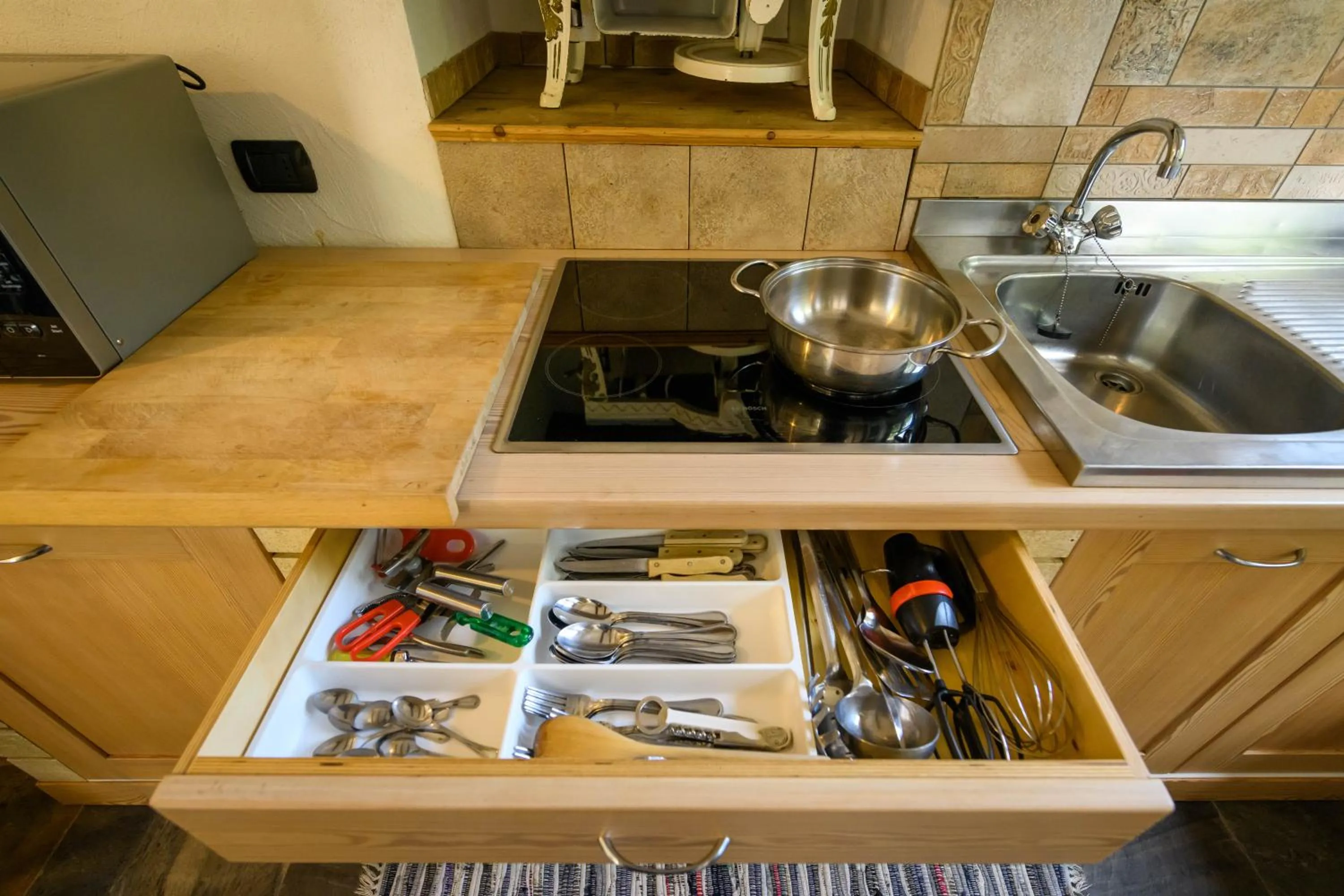 Kitchen or kitchenette in Hotel Garni Le Corti