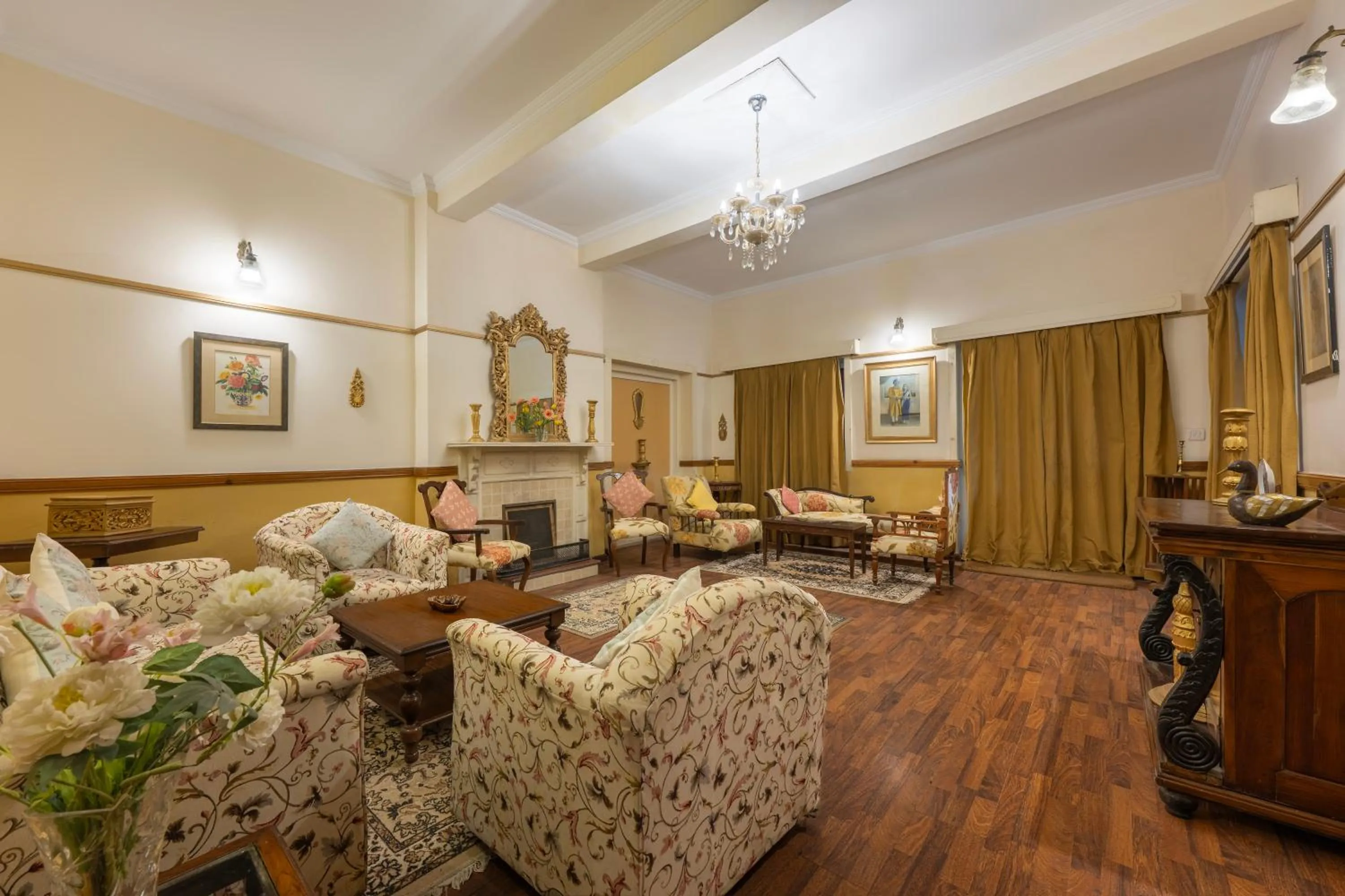 Seating area in Springfields - A Heritage Palace Since 1902