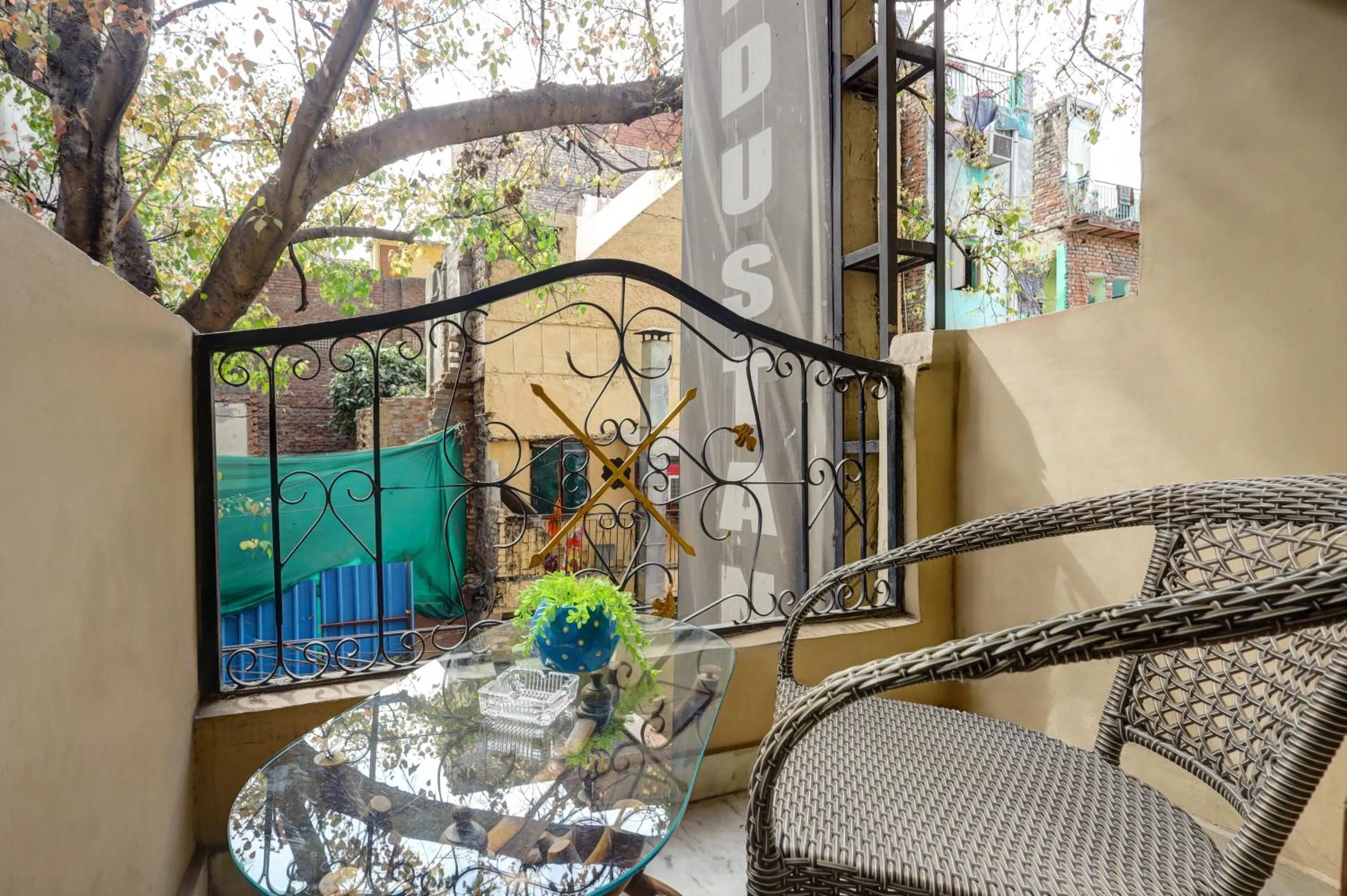 Balcony/Terrace in Hindustan By Backpackers Heaven - Traveller's Choice Award 2025 Best of Best Winning Hotel