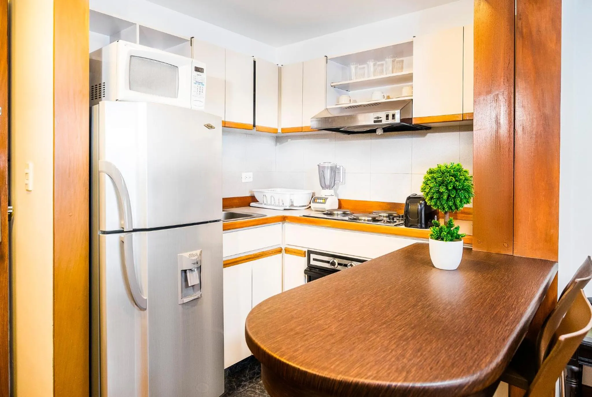 Kitchen or kitchenette in Lloyds Apartasuites Parque 93