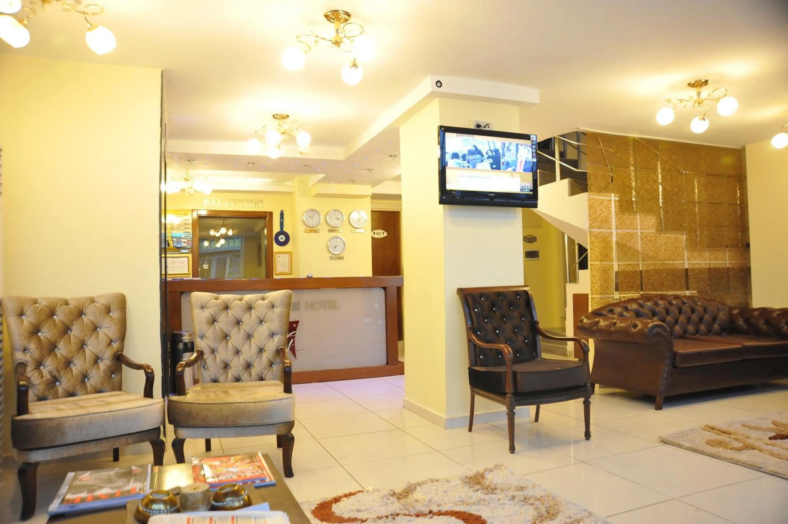 Lobby or reception in Gloria Tibi Hotel