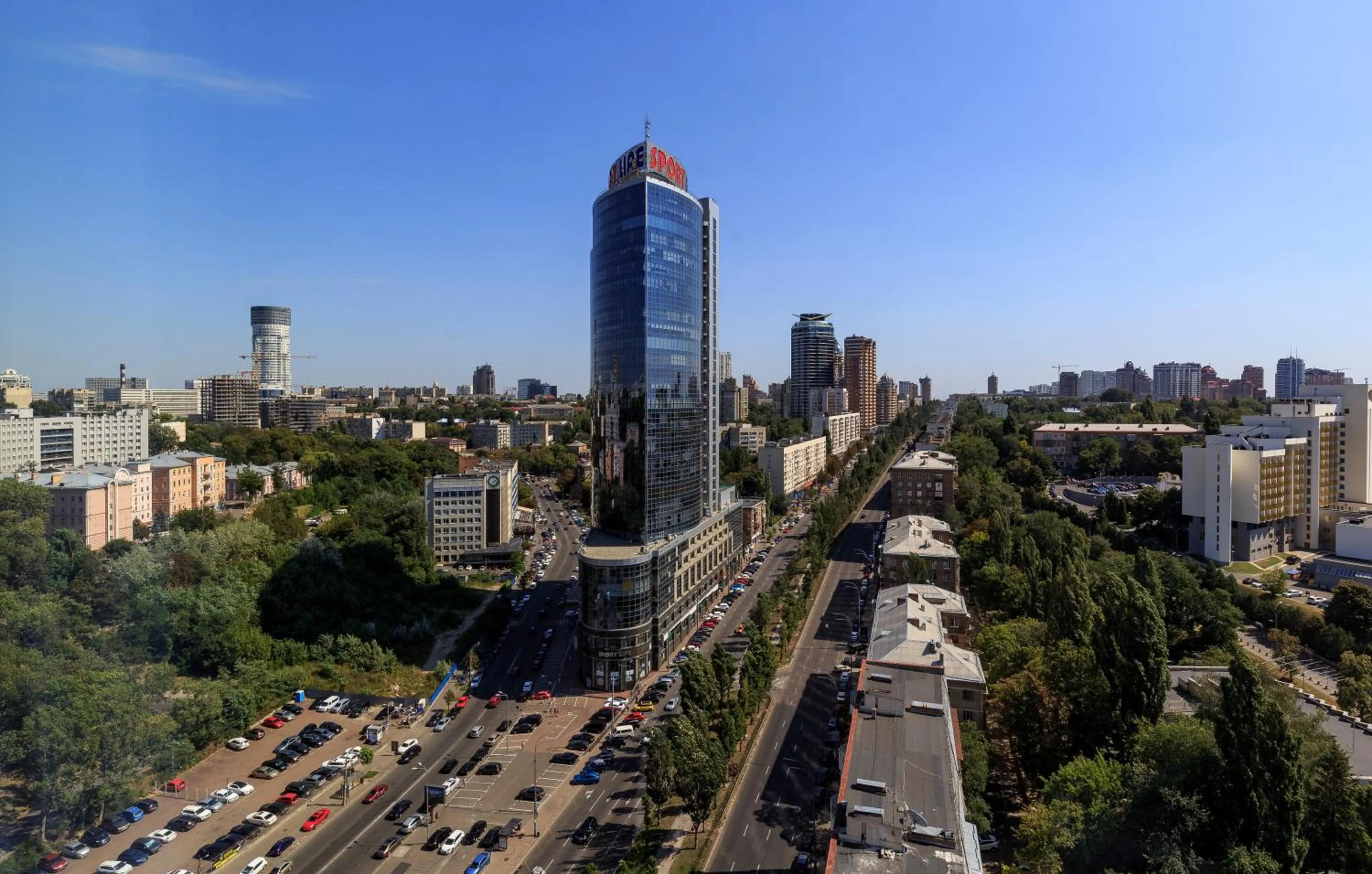 City view in Sky Loft Hotel Kyiv by Rixwell International