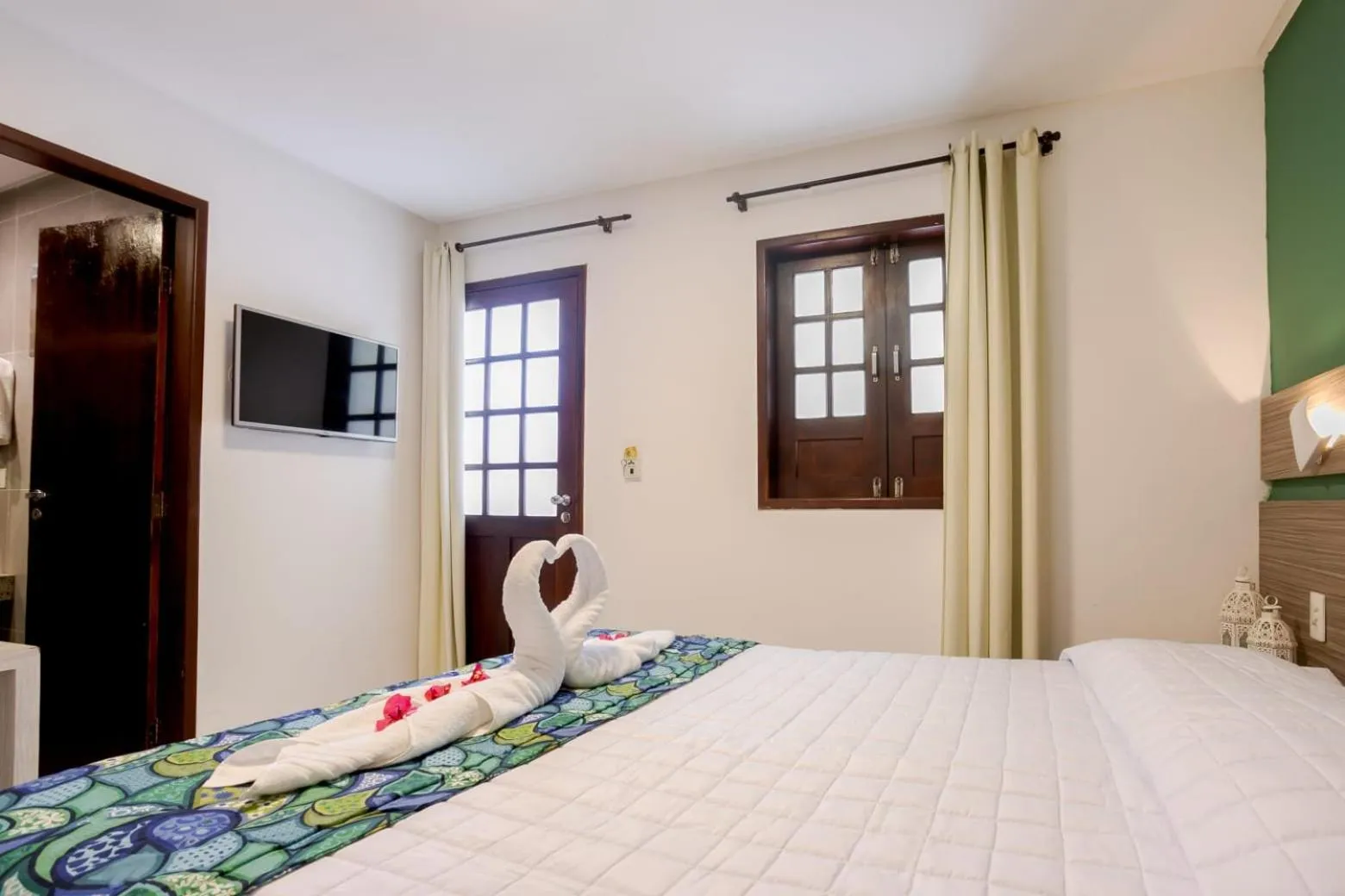 Bed in Pousada Casamar