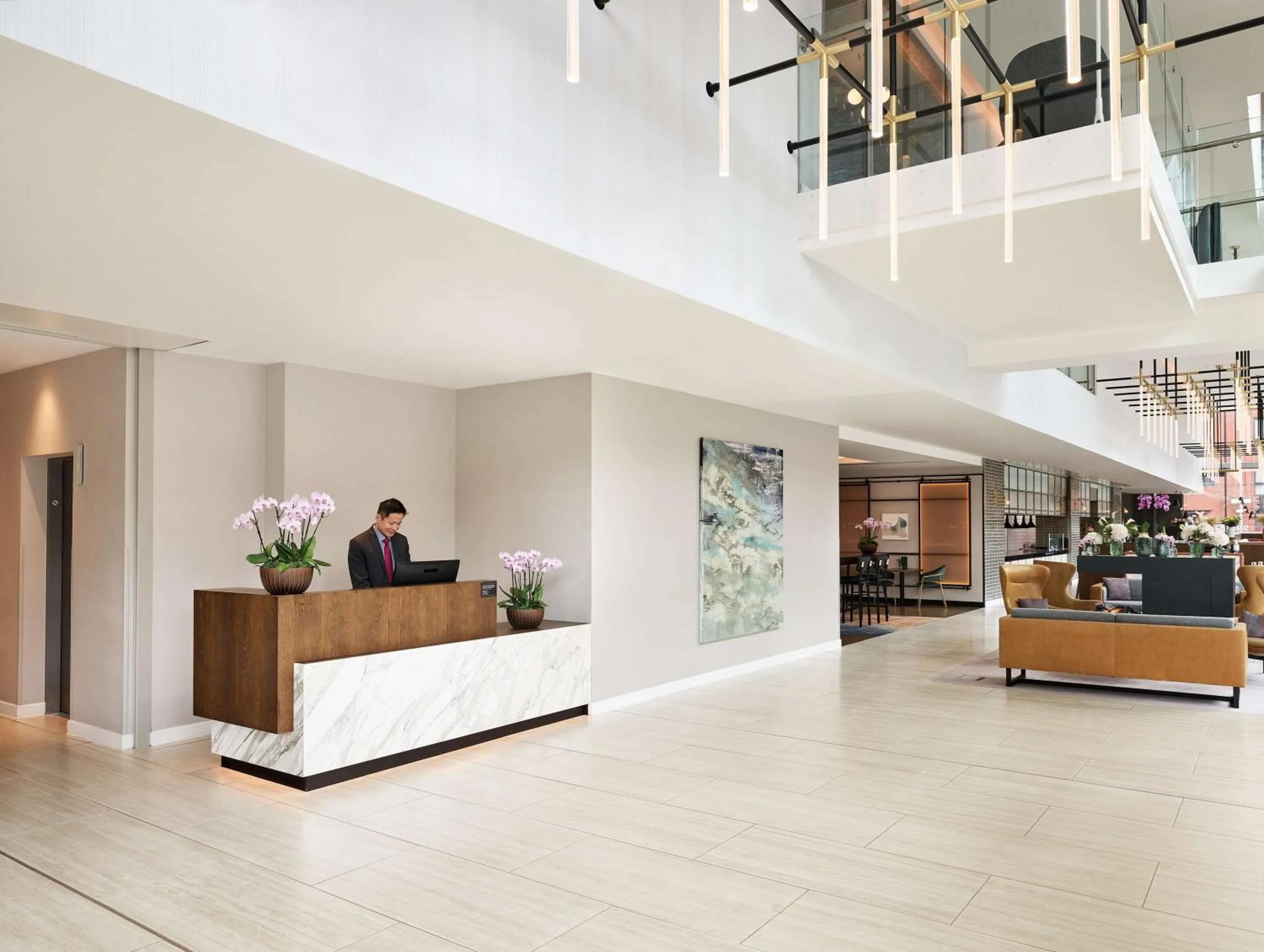 Lobby or reception in Hyatt House Manchester - Aparthotel