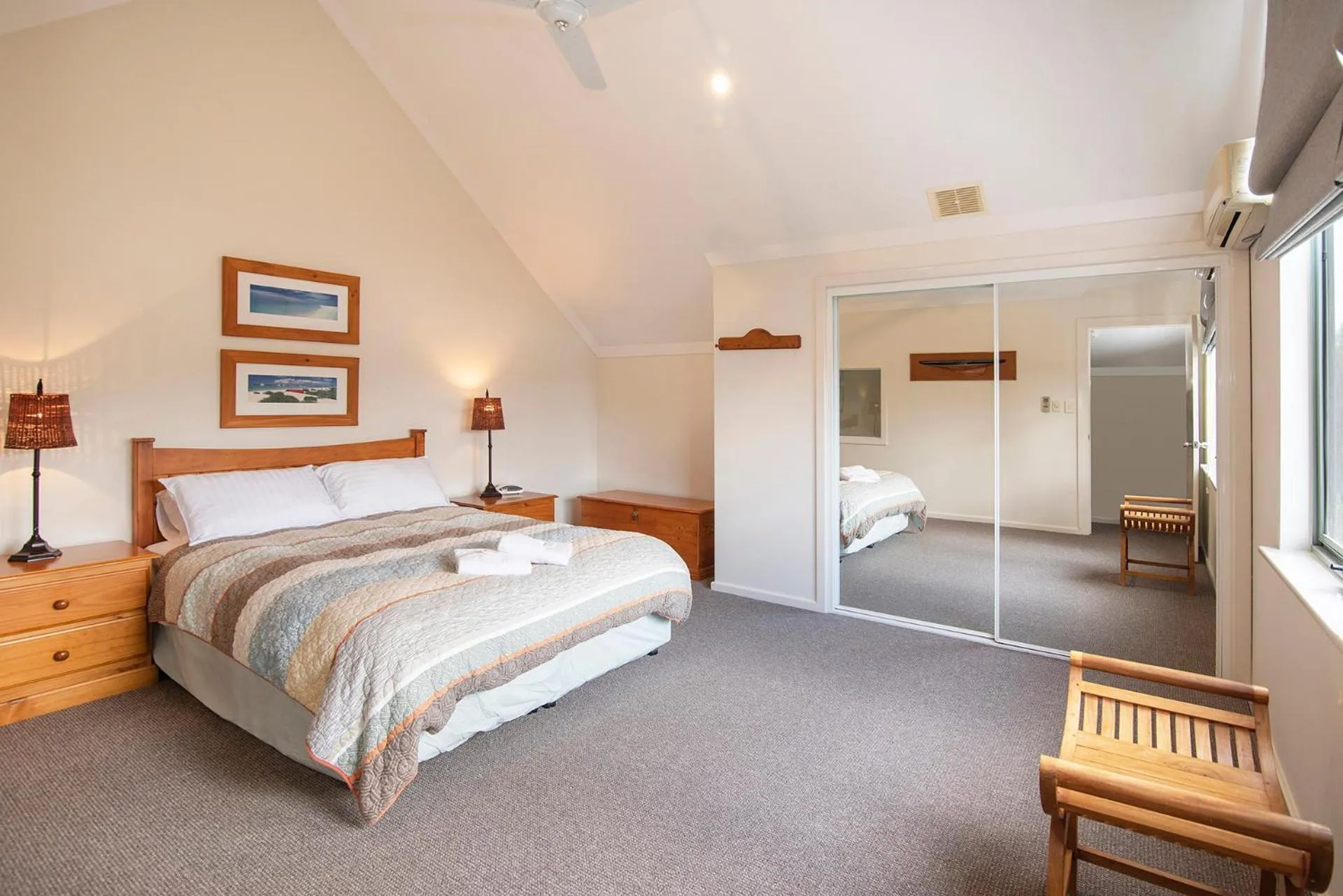 Bed in Bayshore Beachside Resort