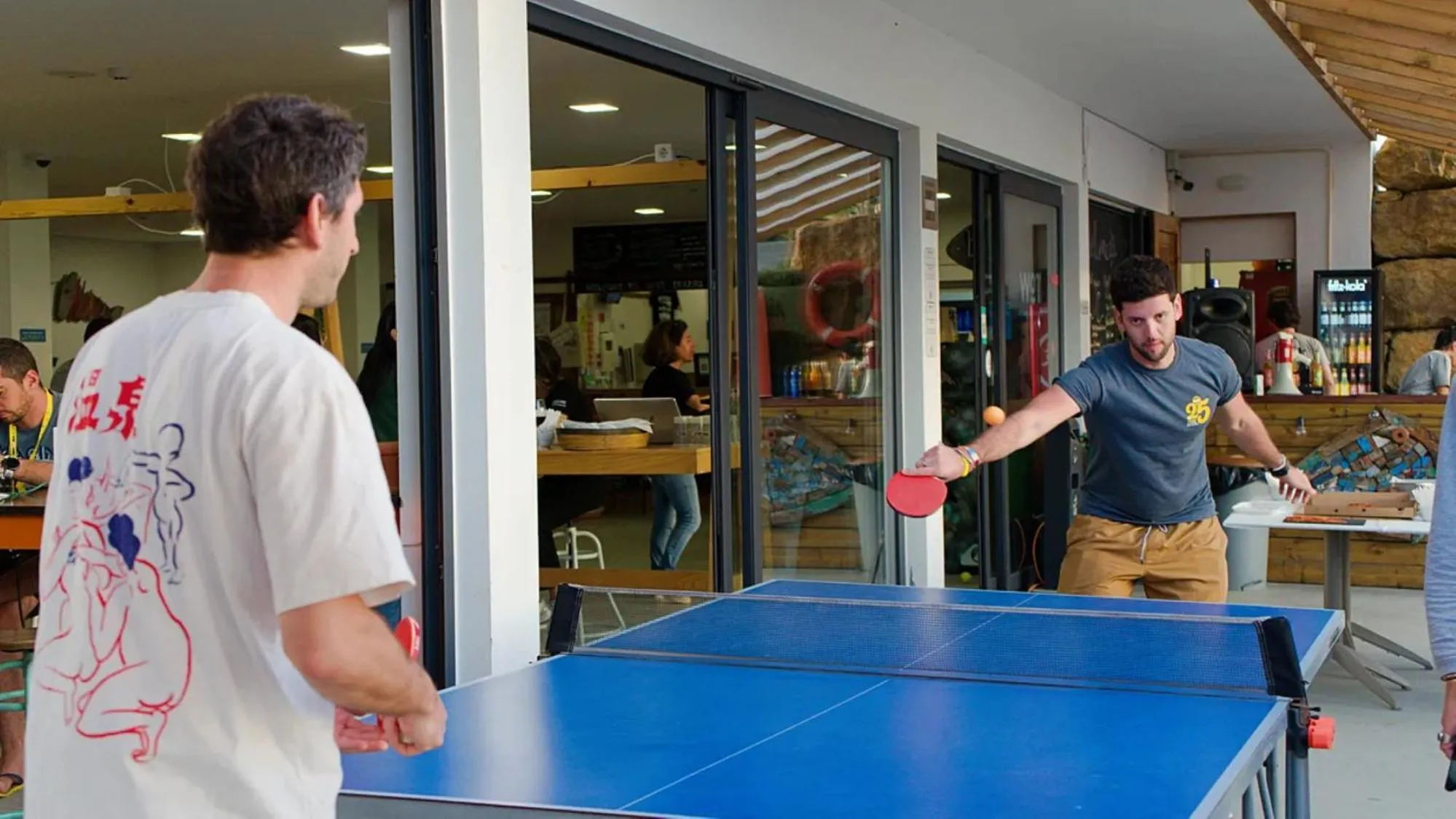 Table tennis in WOT Ericeira Surf Social