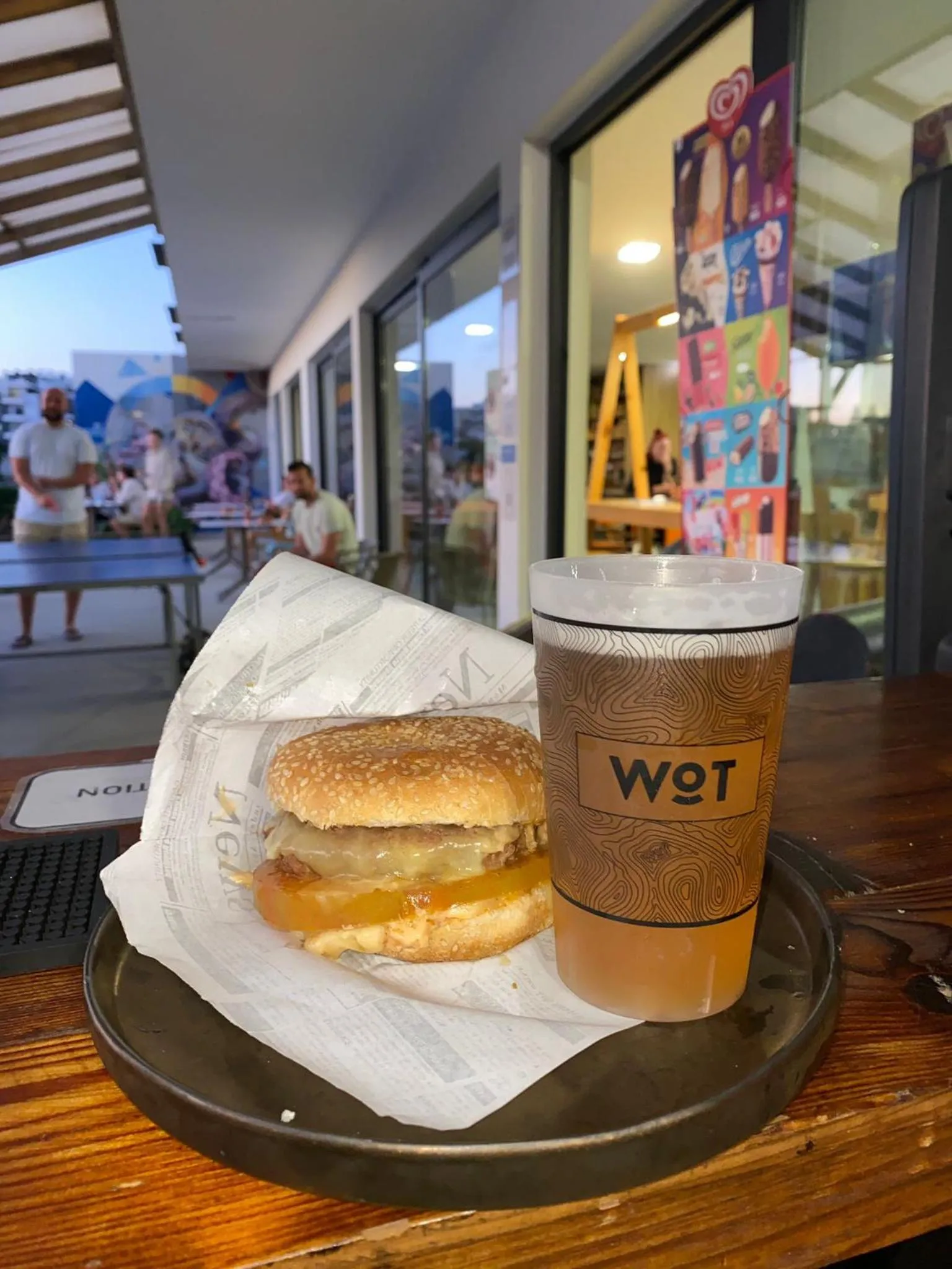 Food and drinks in WOT Ericeira Surf Social