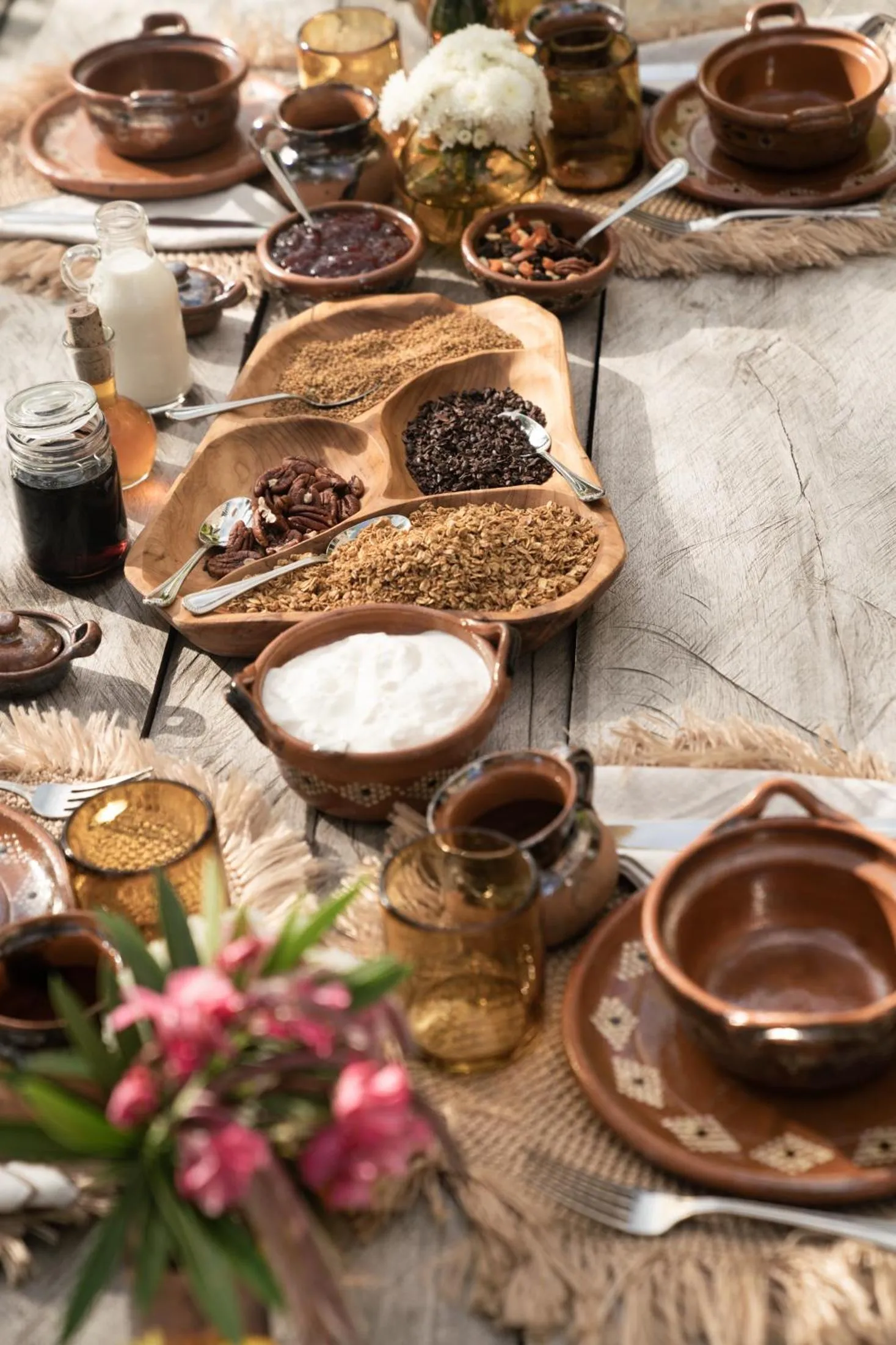 Buffet breakfast in Casa Maya Kaan