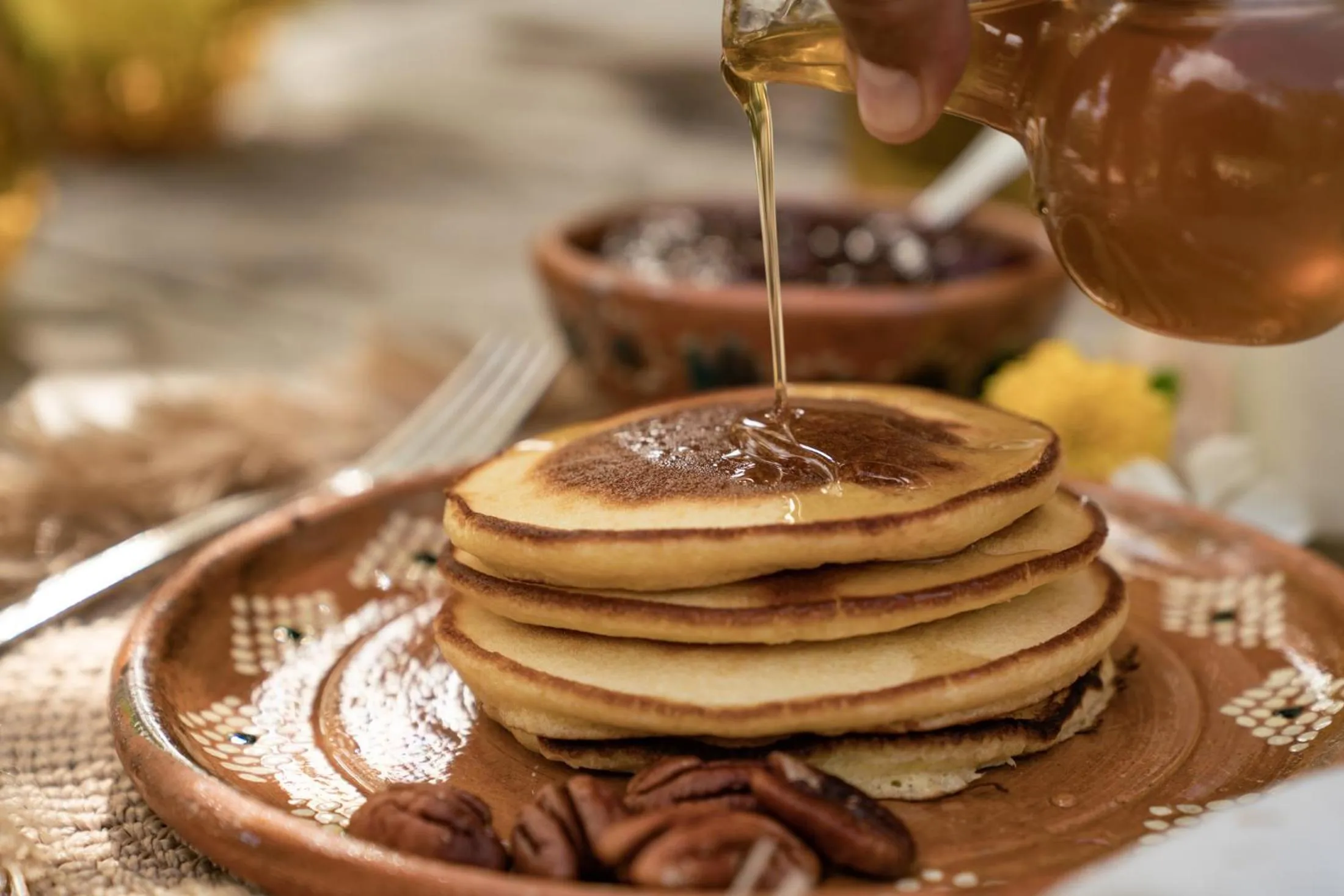 Continental breakfast in Casa Maya Kaan