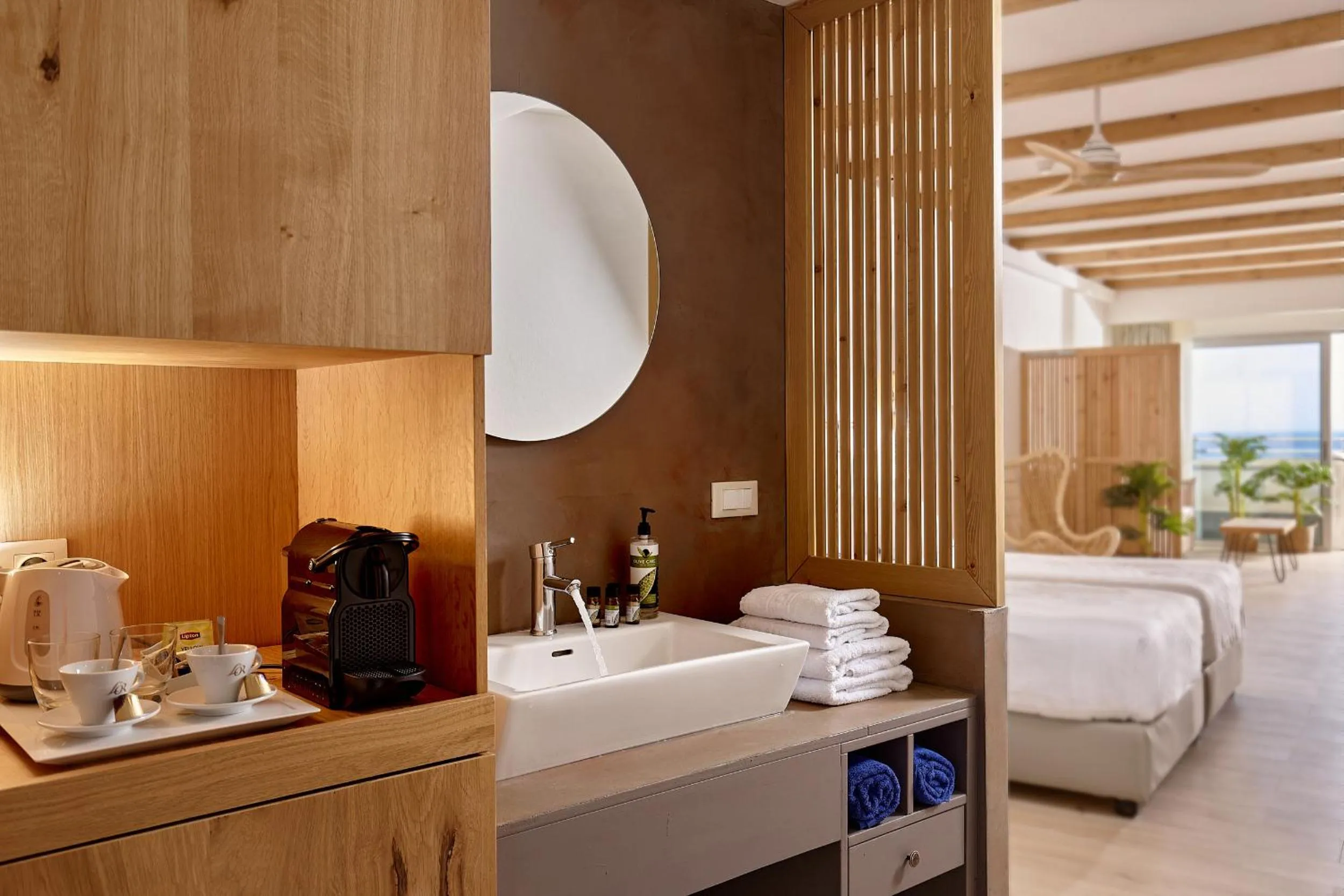 Bathroom, Bed in Blue Marine Resort and Spa Hotel