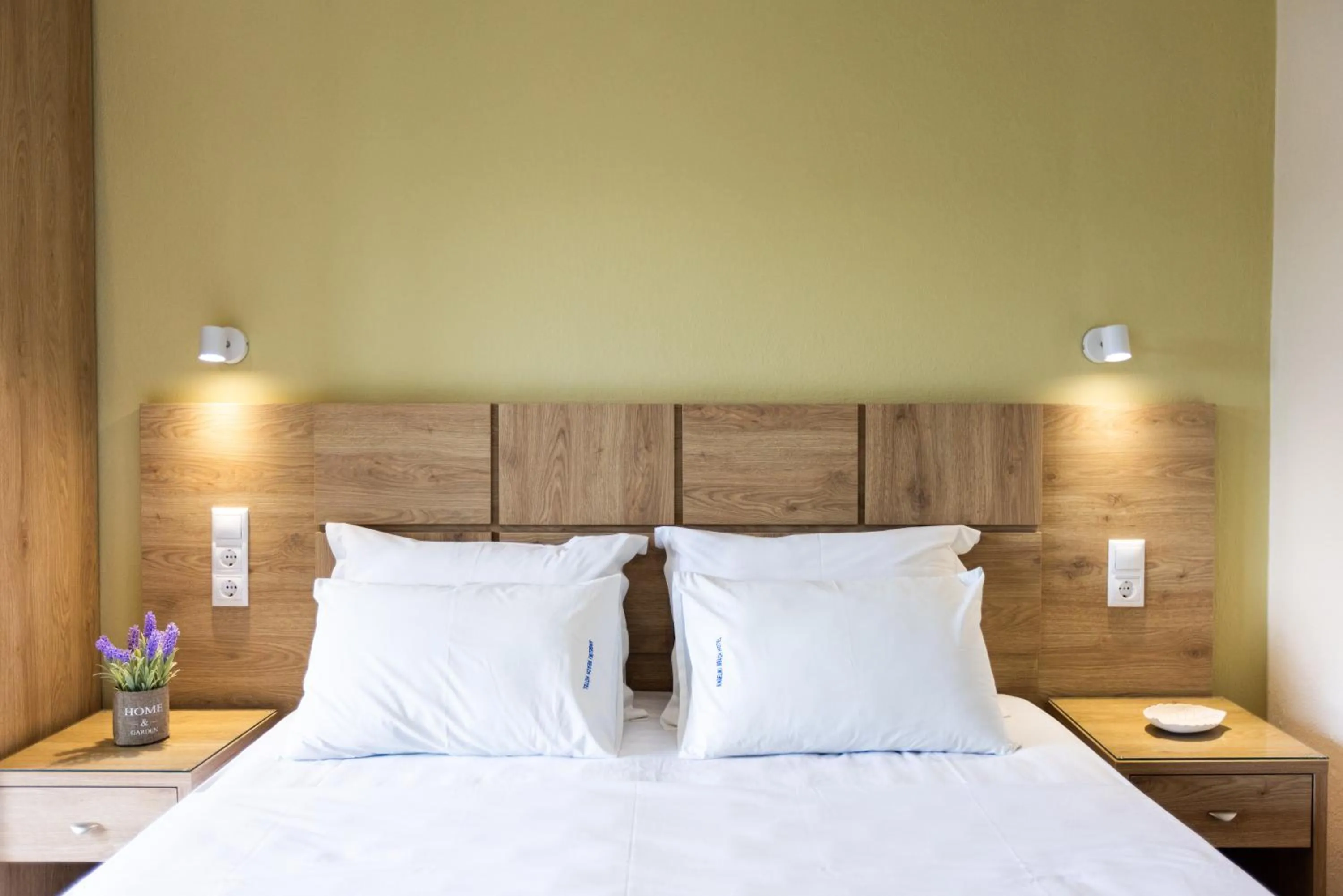 Bed in Angeliki Beach Hotel