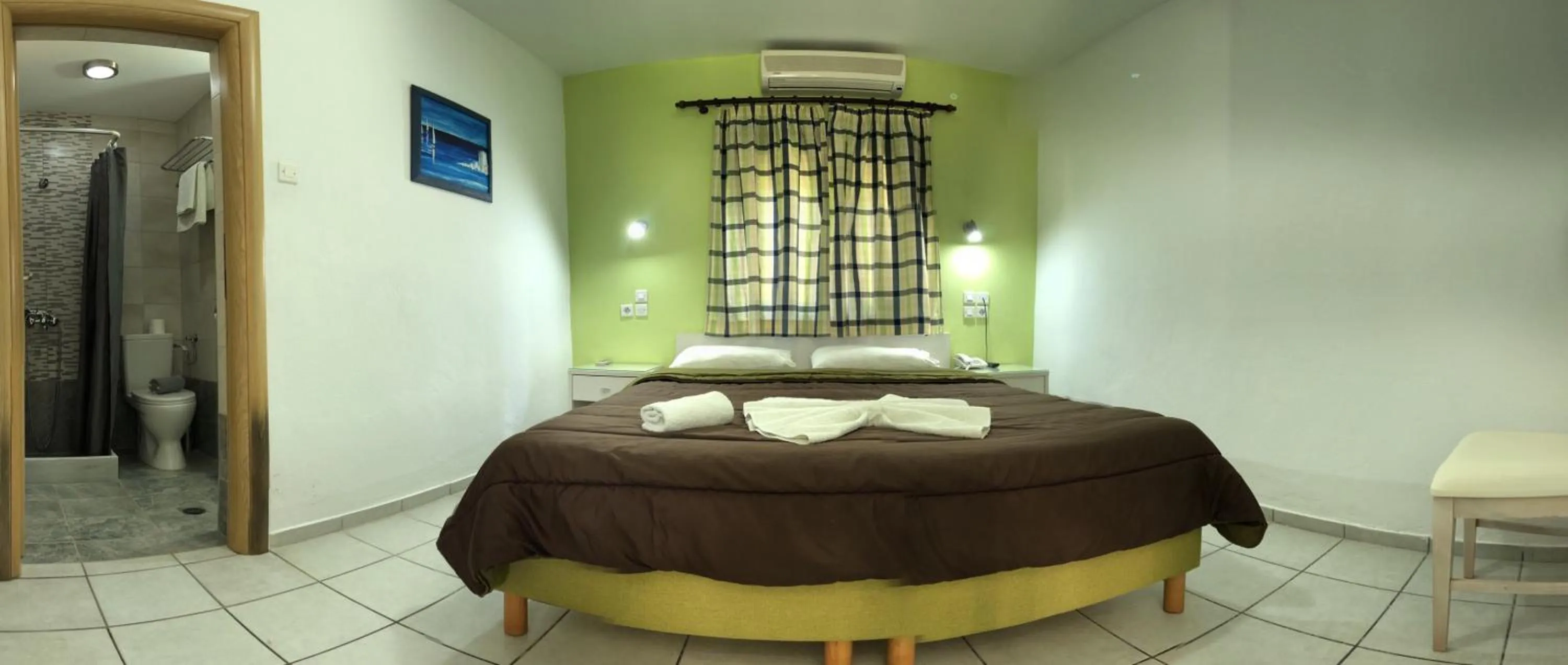 Bed in Angeliki Beach Hotel