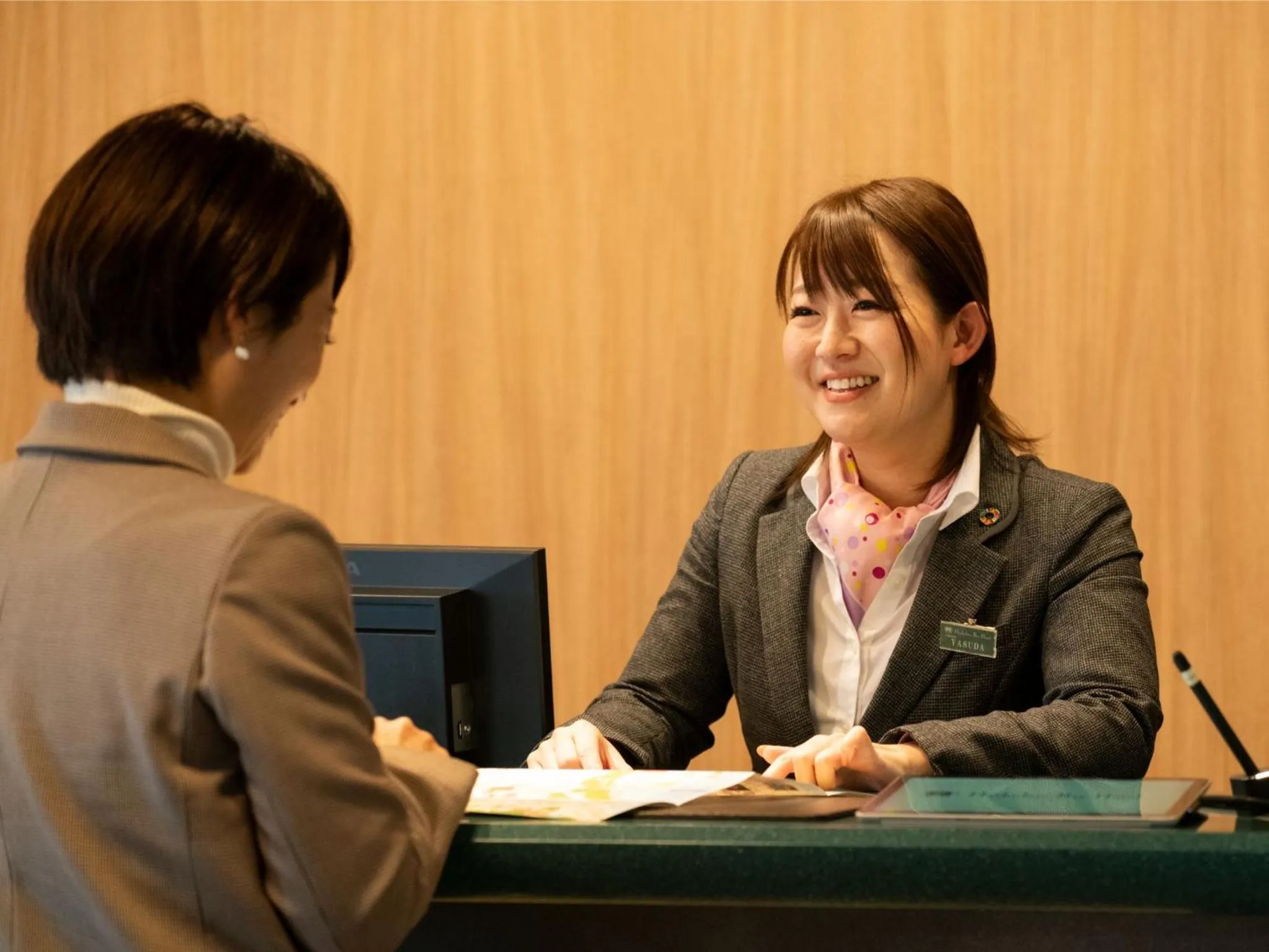Staff in Hashidate Bay Hotel
