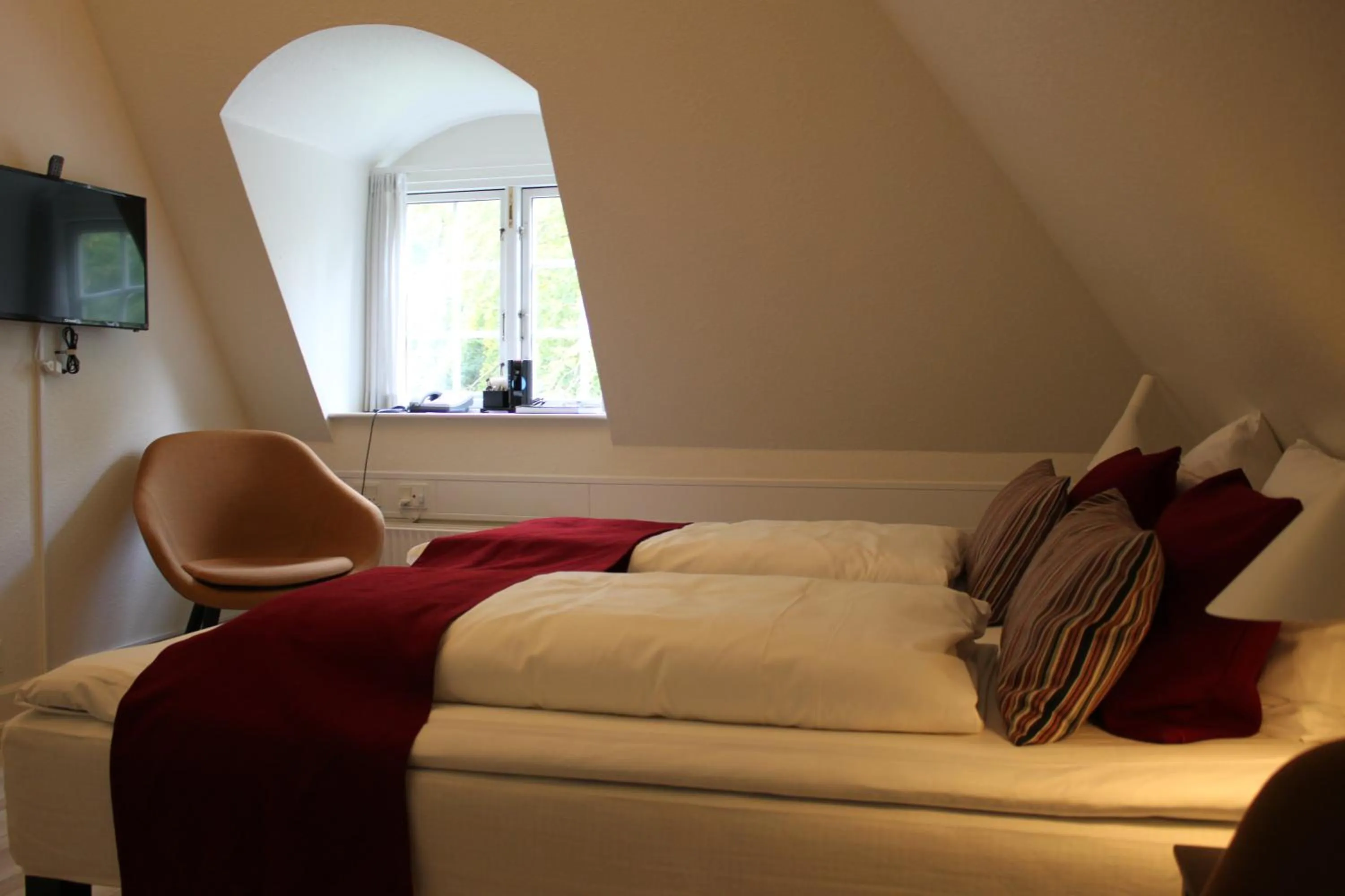 Decorative detail, Bed in Skarrildhus Sinatur Hotel & Konference