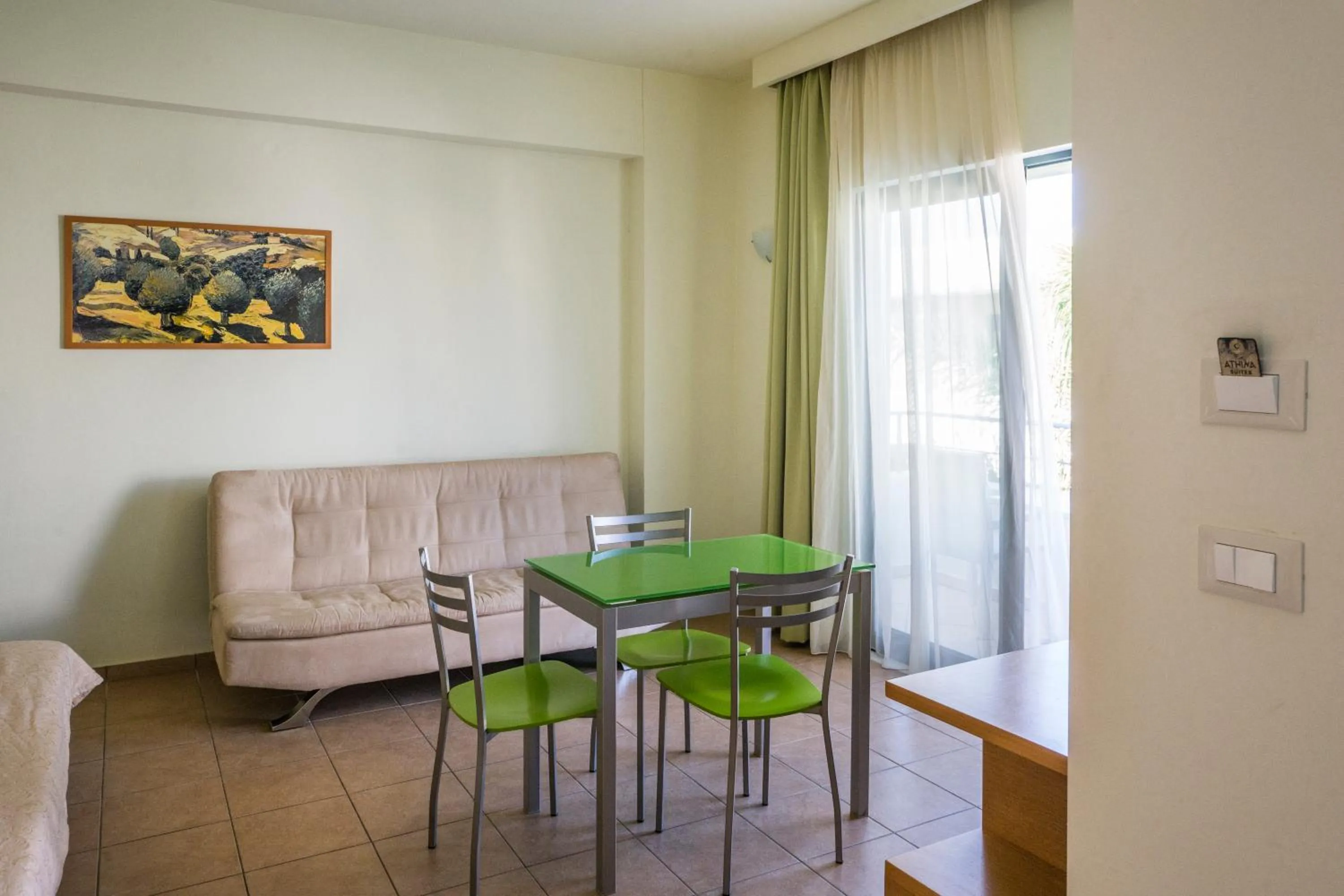 Seating area in Athina Beach Hotel