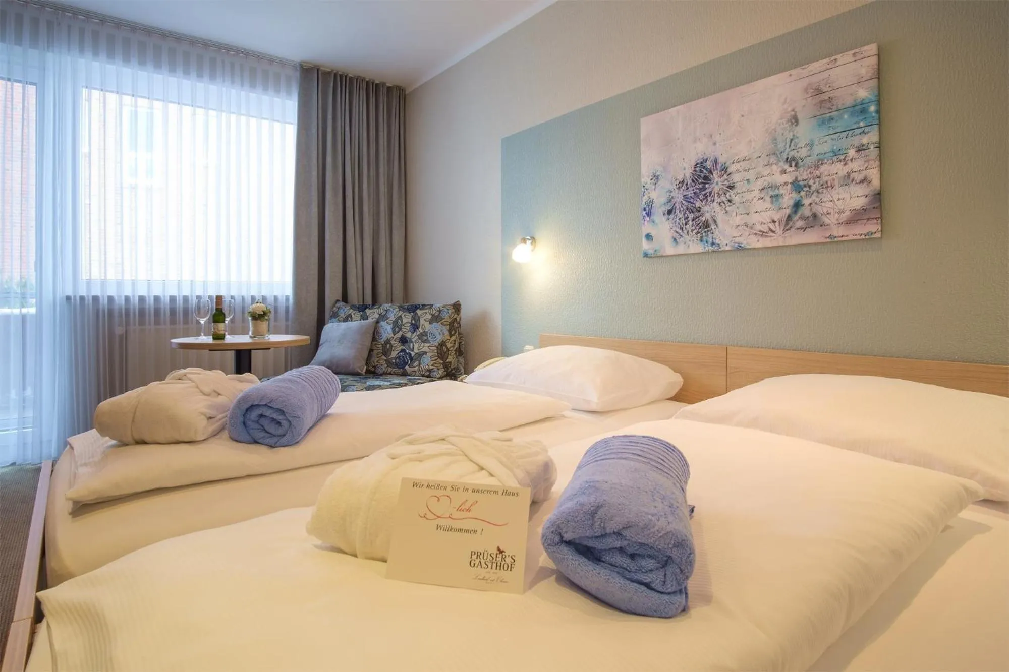 Bed in Hotel & Restaurant Prüser´s Gasthof