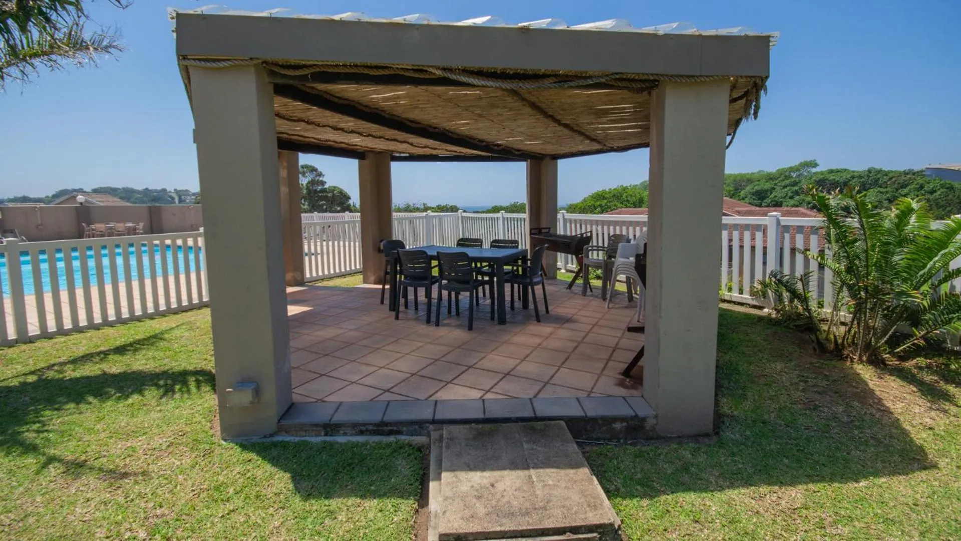 Pool view in Falling Waters Guest House