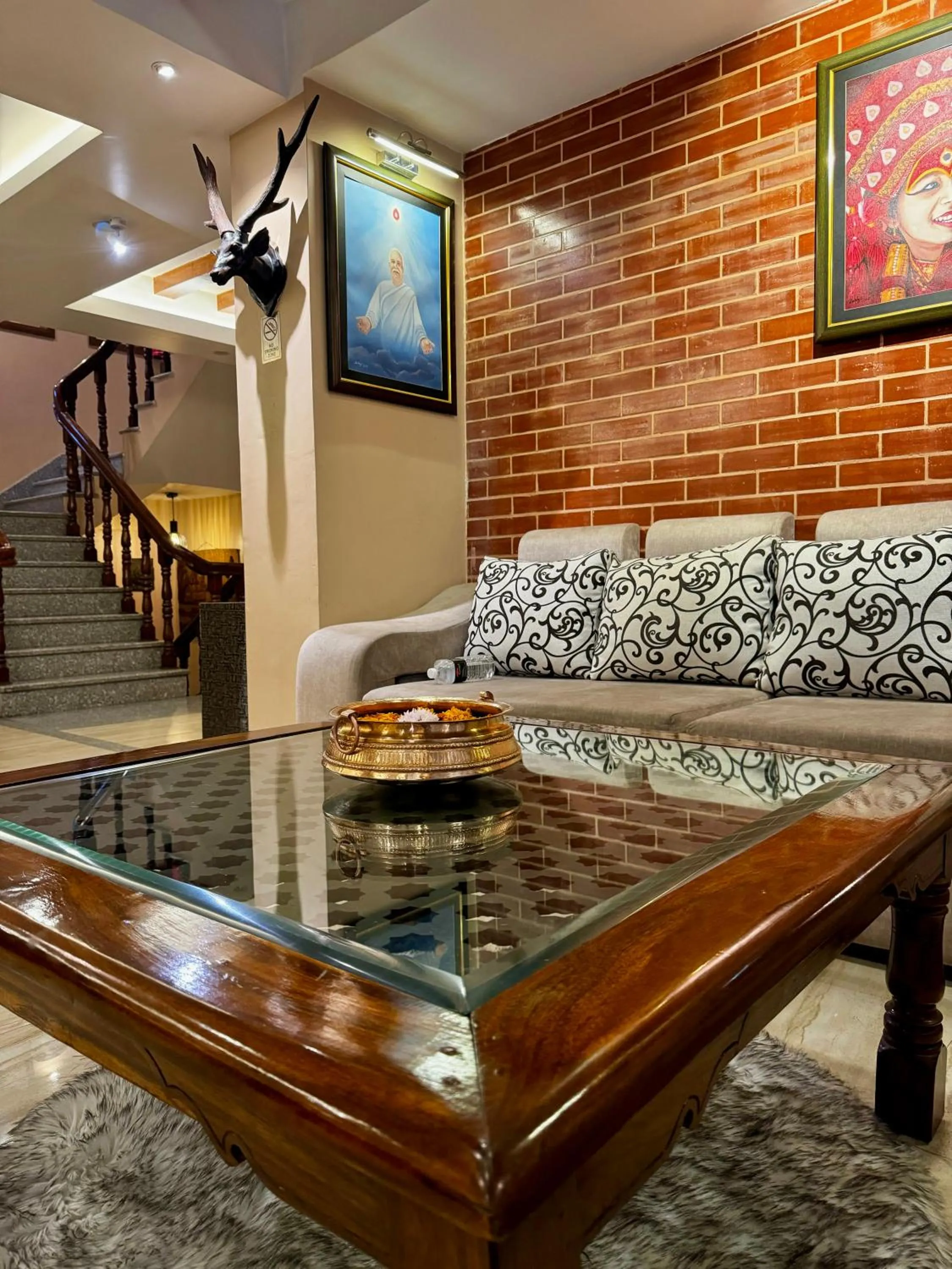 Seating area in Kumari Boutique Hotel