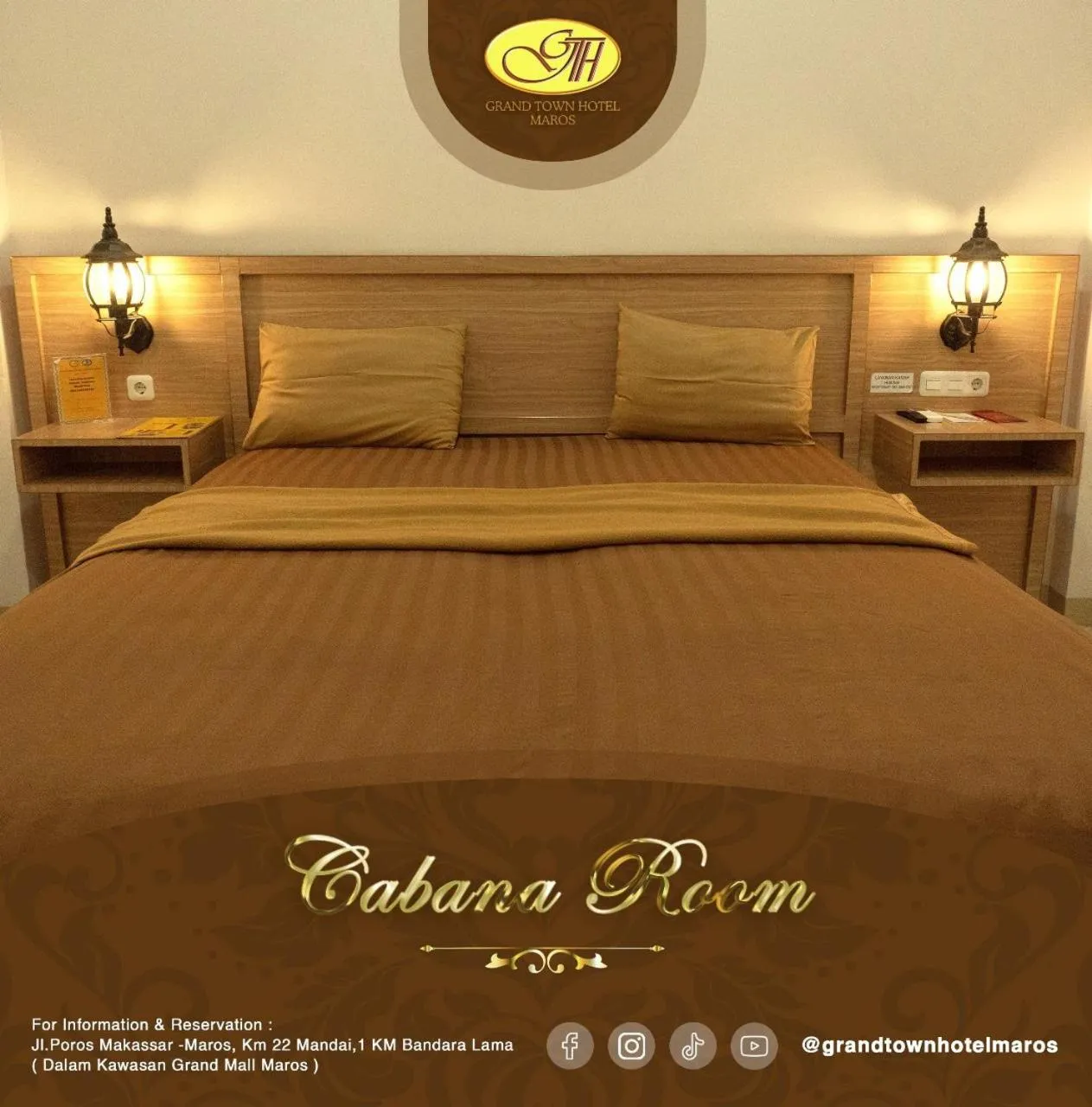 Bed in Grand Town Hotel Mandai