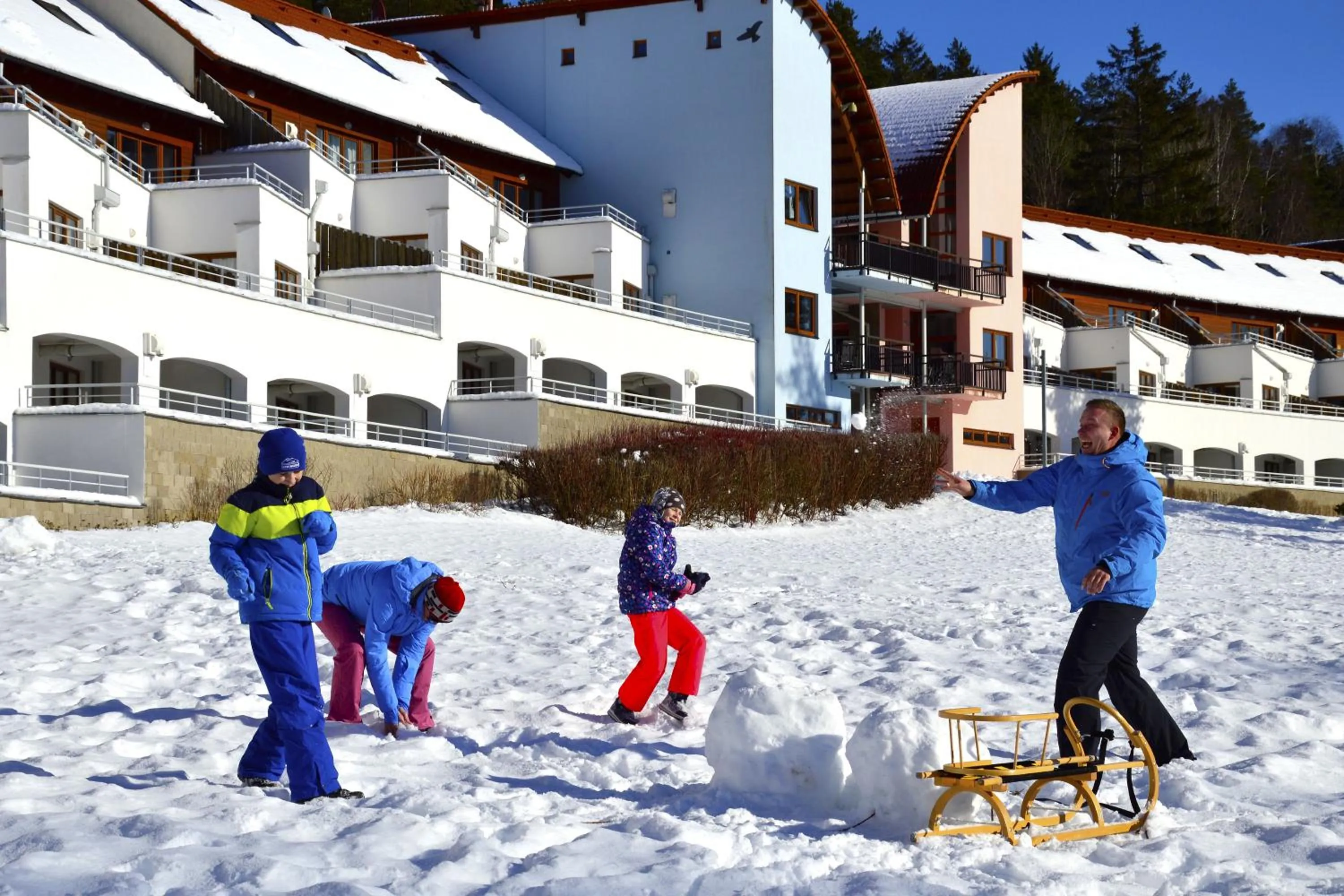 People in Lipno Lake Resort