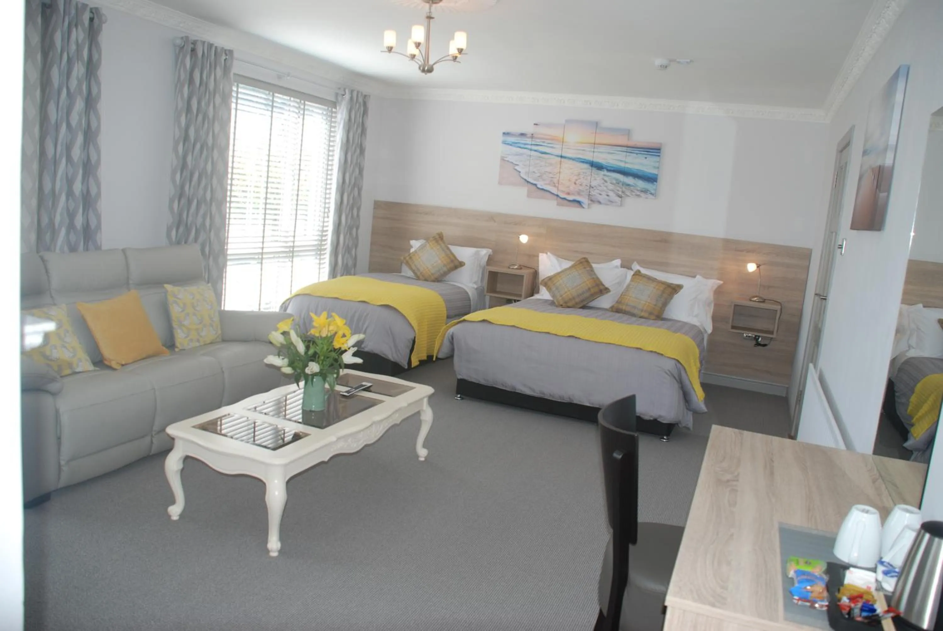 Seating area, Bed in Tuskar House by the Sea