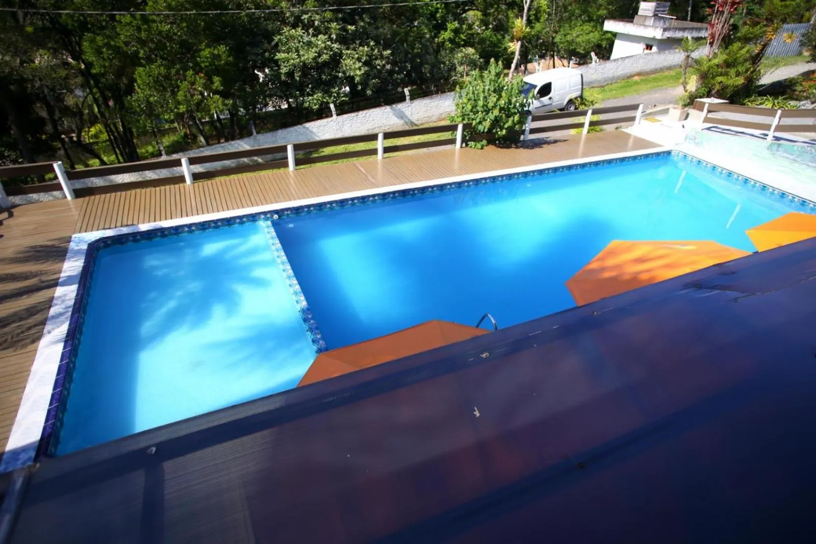 Pool view in Pousada Magnus