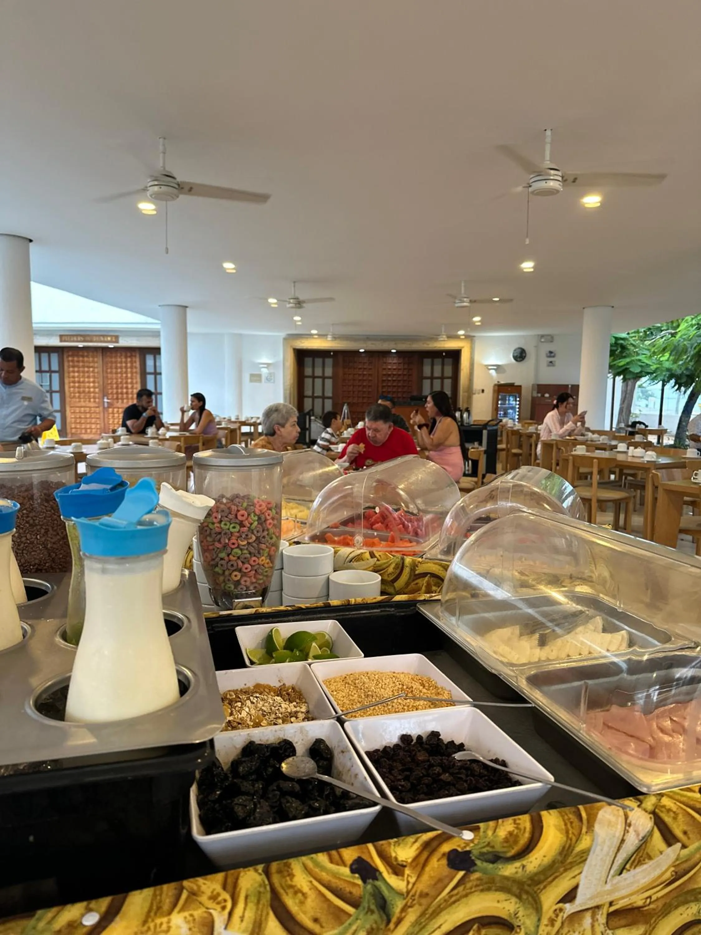 Buffet breakfast in Tamaca Beach Resort