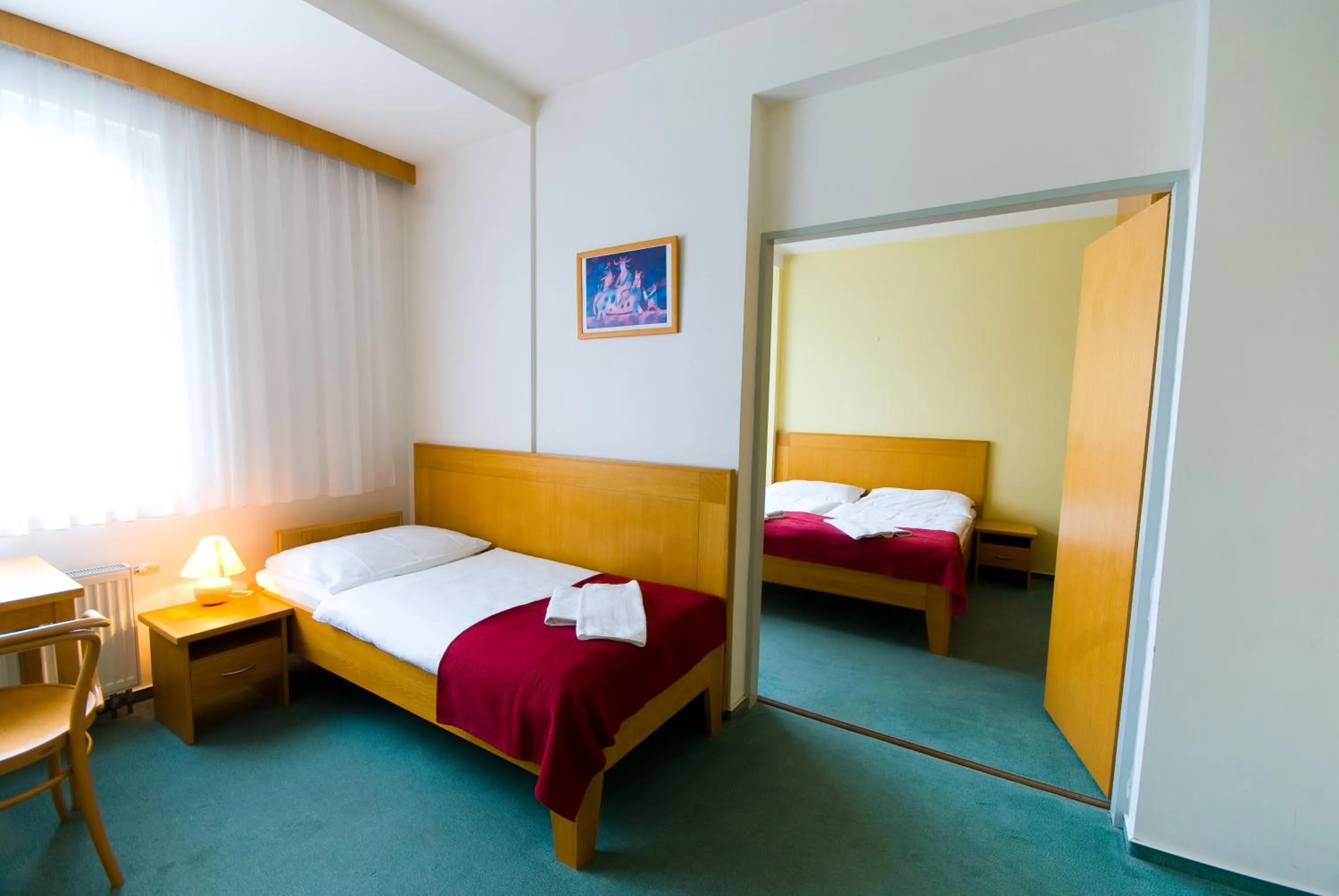 Bed in Hotel Smaragd