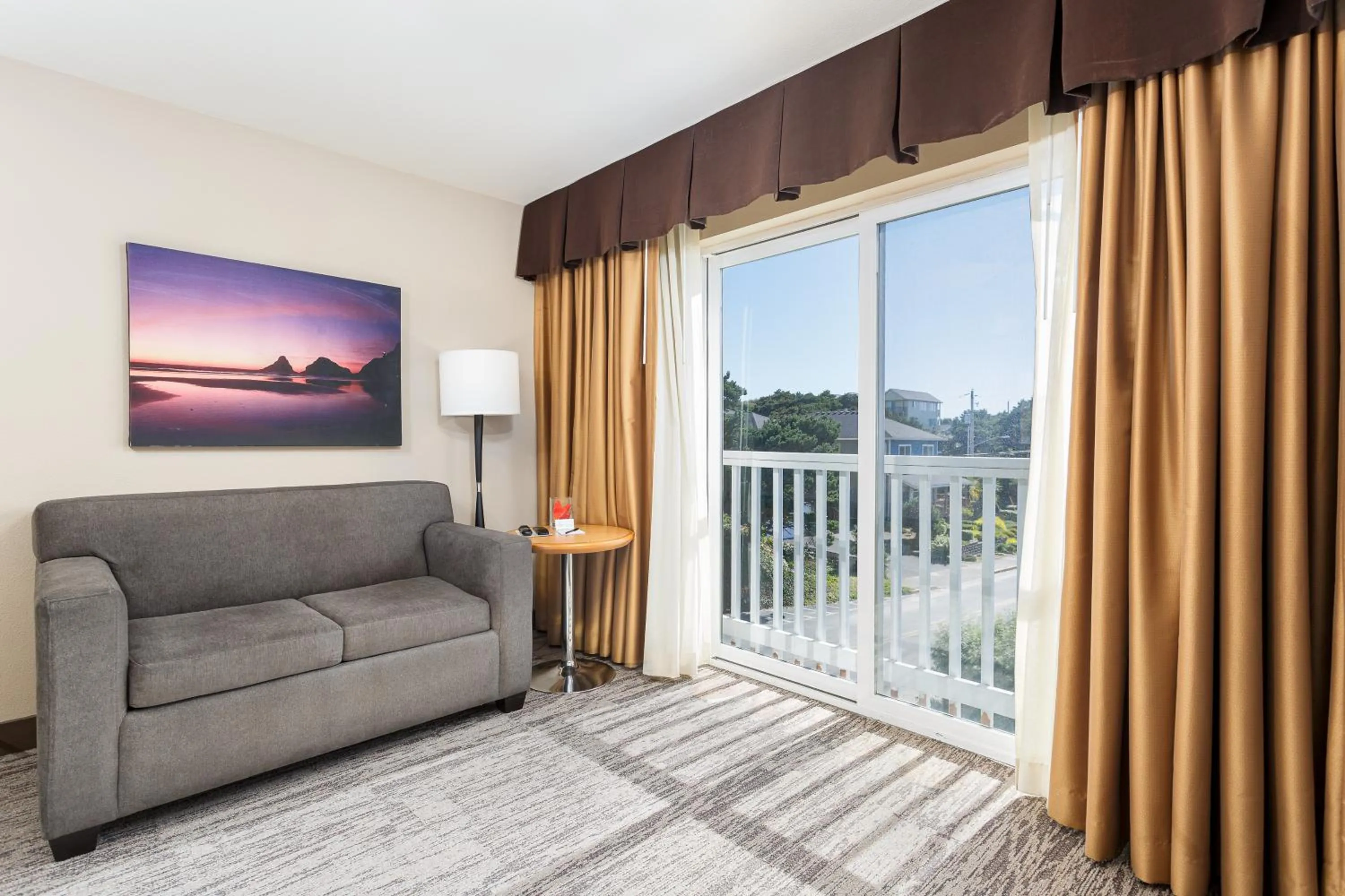 Seating area in The Coho Oceanfront Lodge