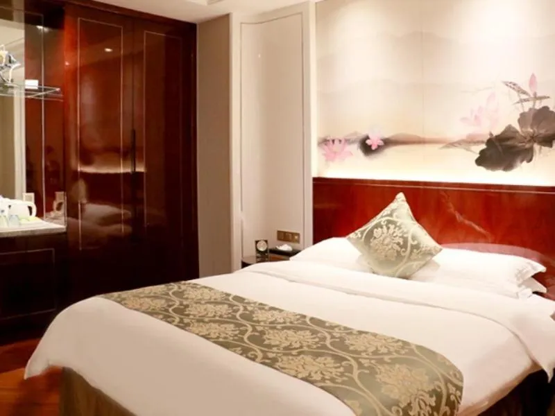 Bed in GreenTree Eastern Yancheng Binhai Oubaoliya City Square Hotel