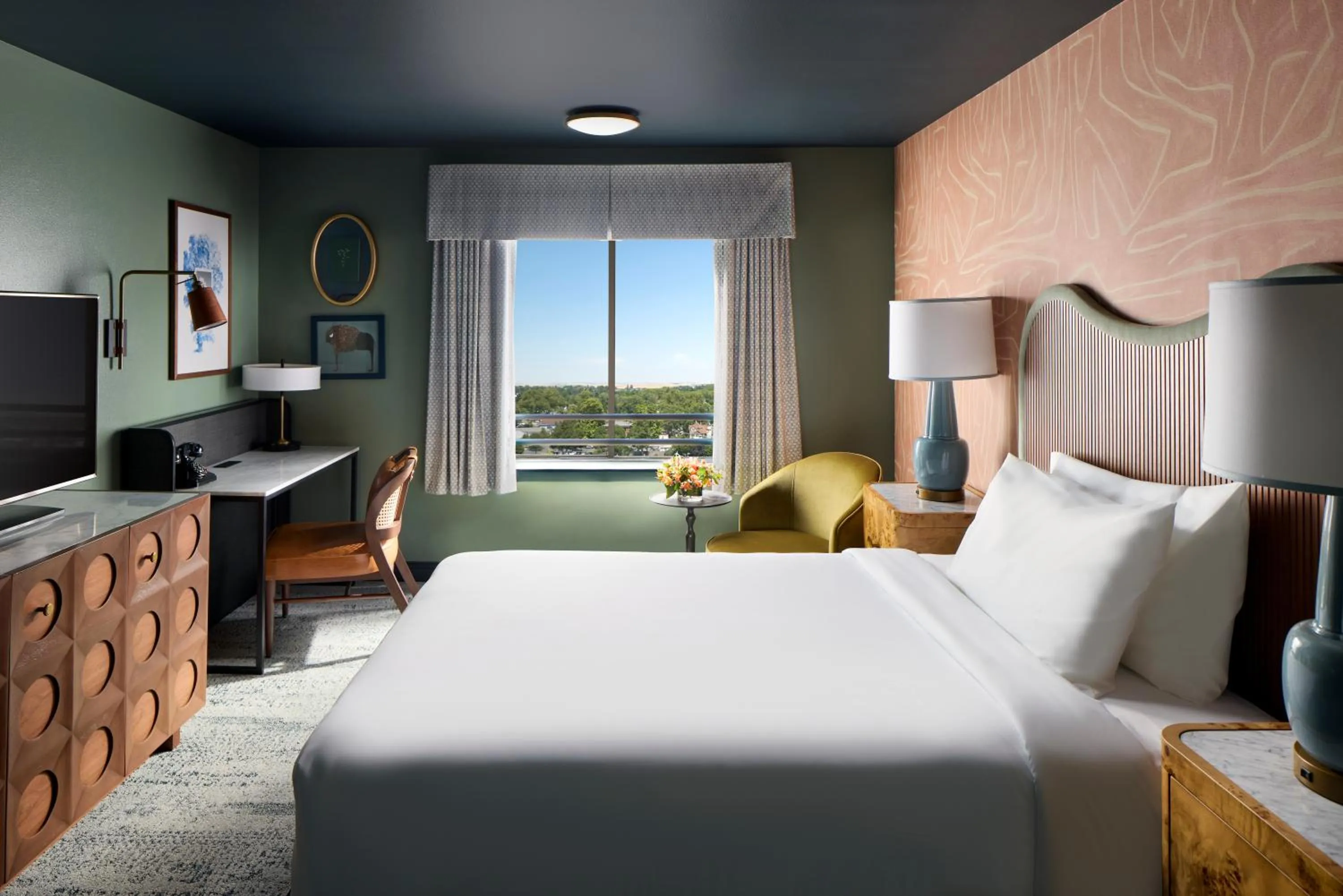 Bed in Marcus Whitman Hotel