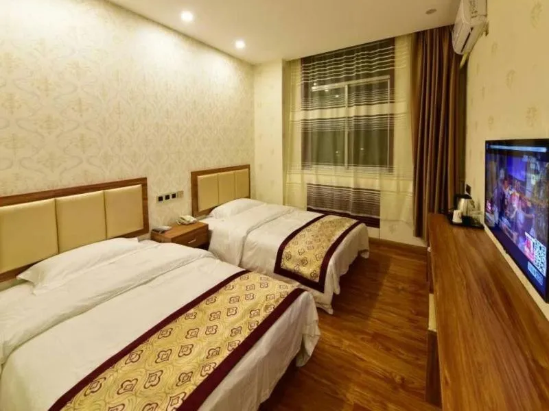 Bed in Shell Zhaozhong Ancient Street, Jinzhong County Railway Station Hotel