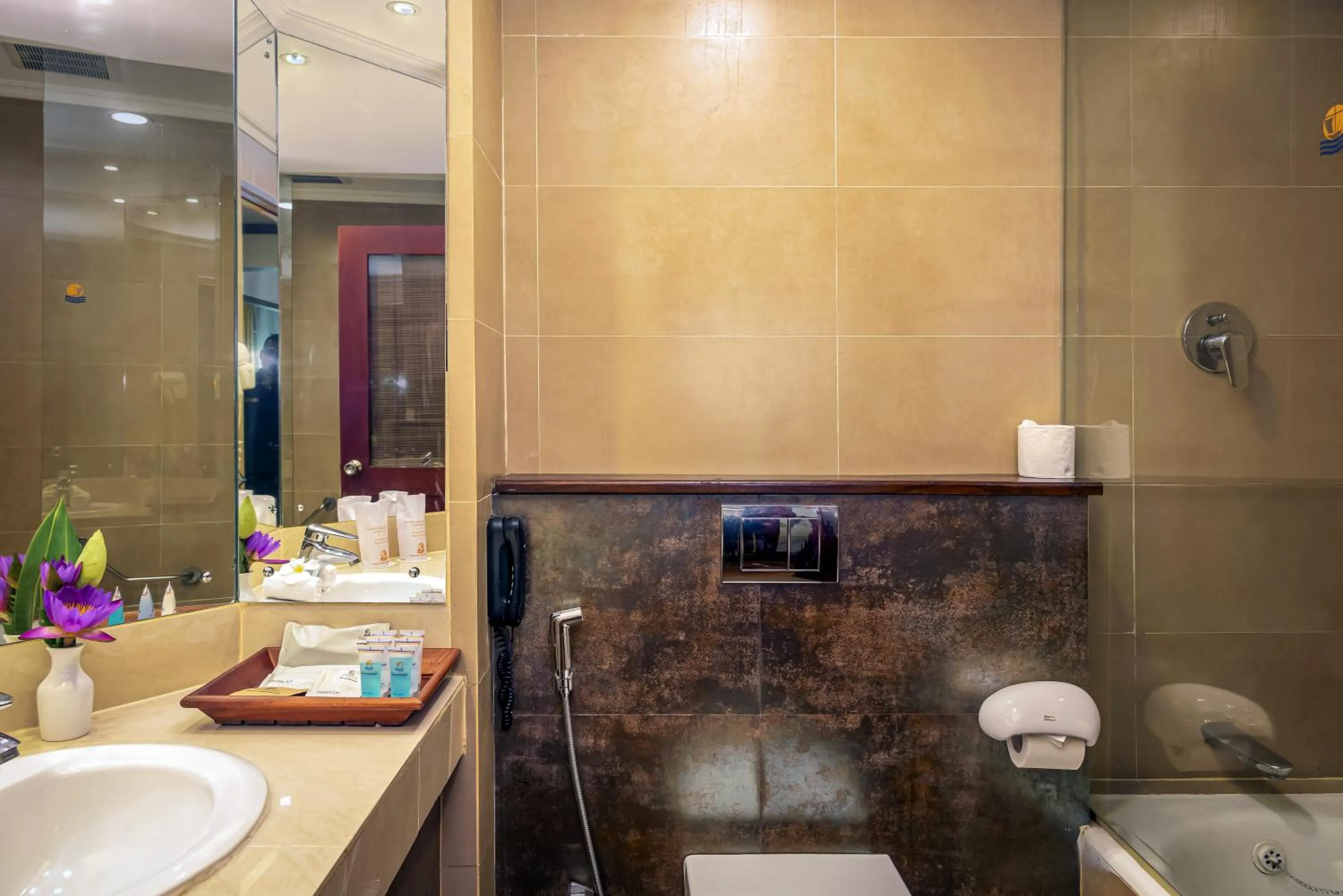 Toilet in Tangerine Beach Hotel