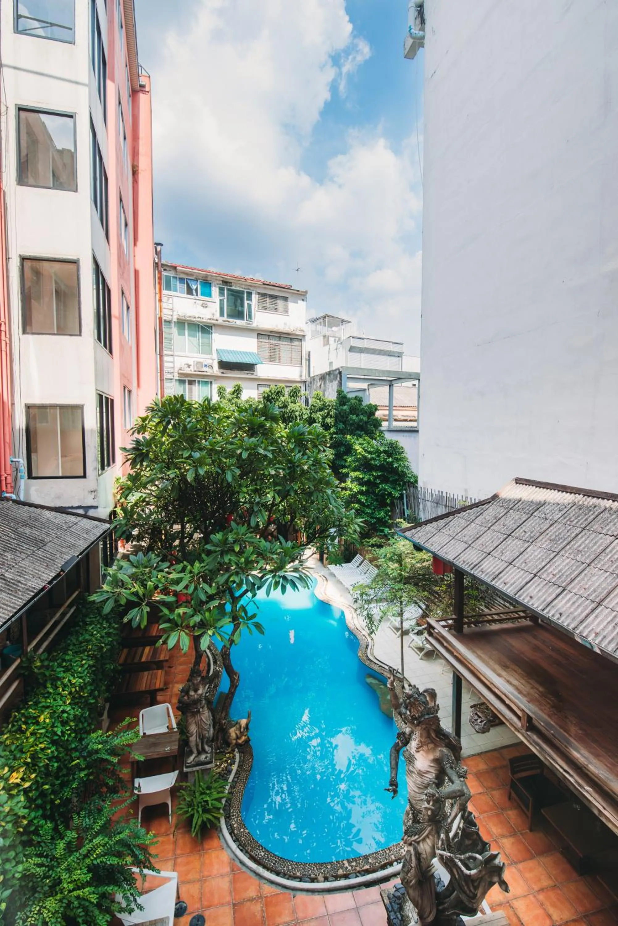 Pool view in Villa Cha-Cha Banglumphu