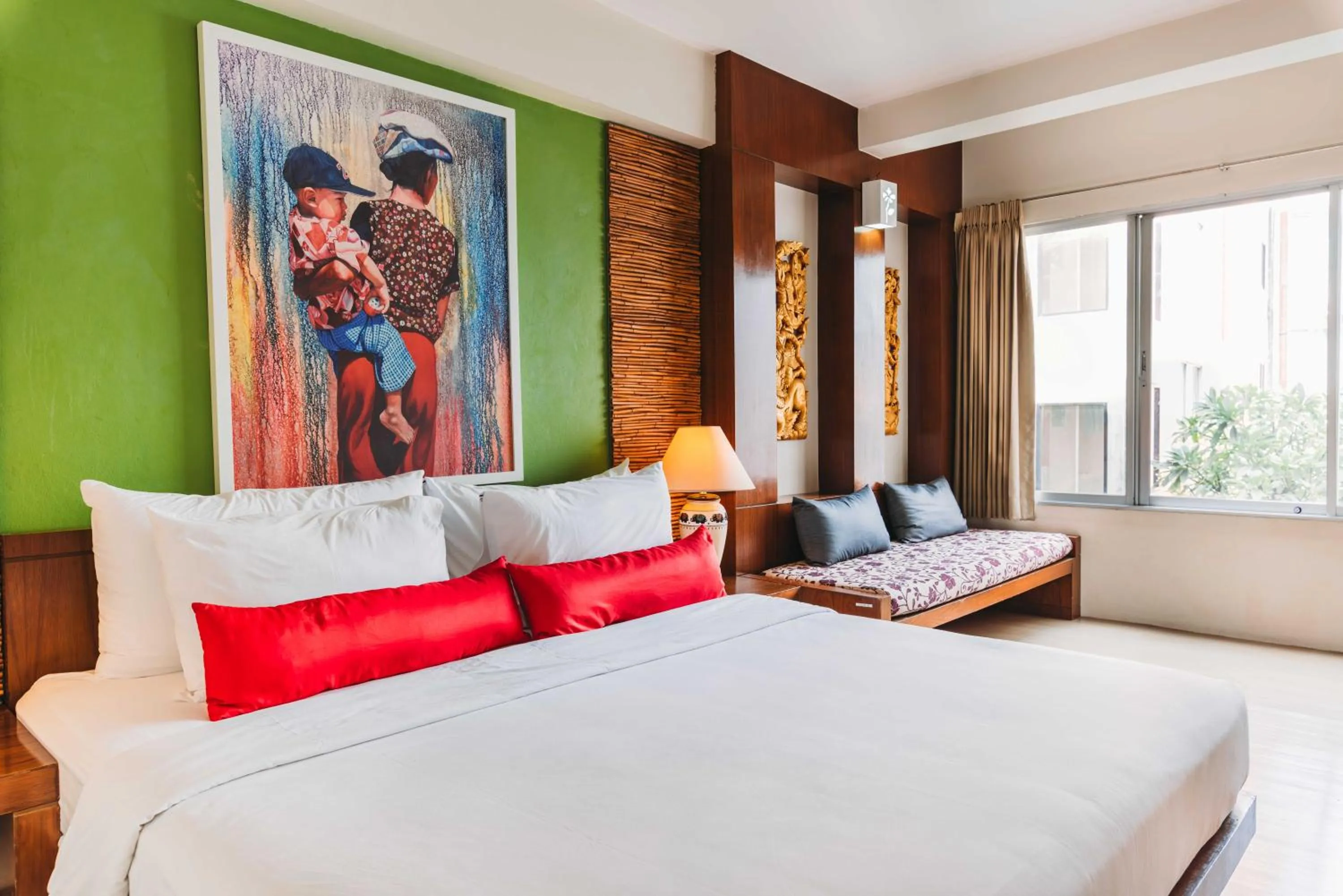 Bed in Villa Cha-Cha Banglumphu