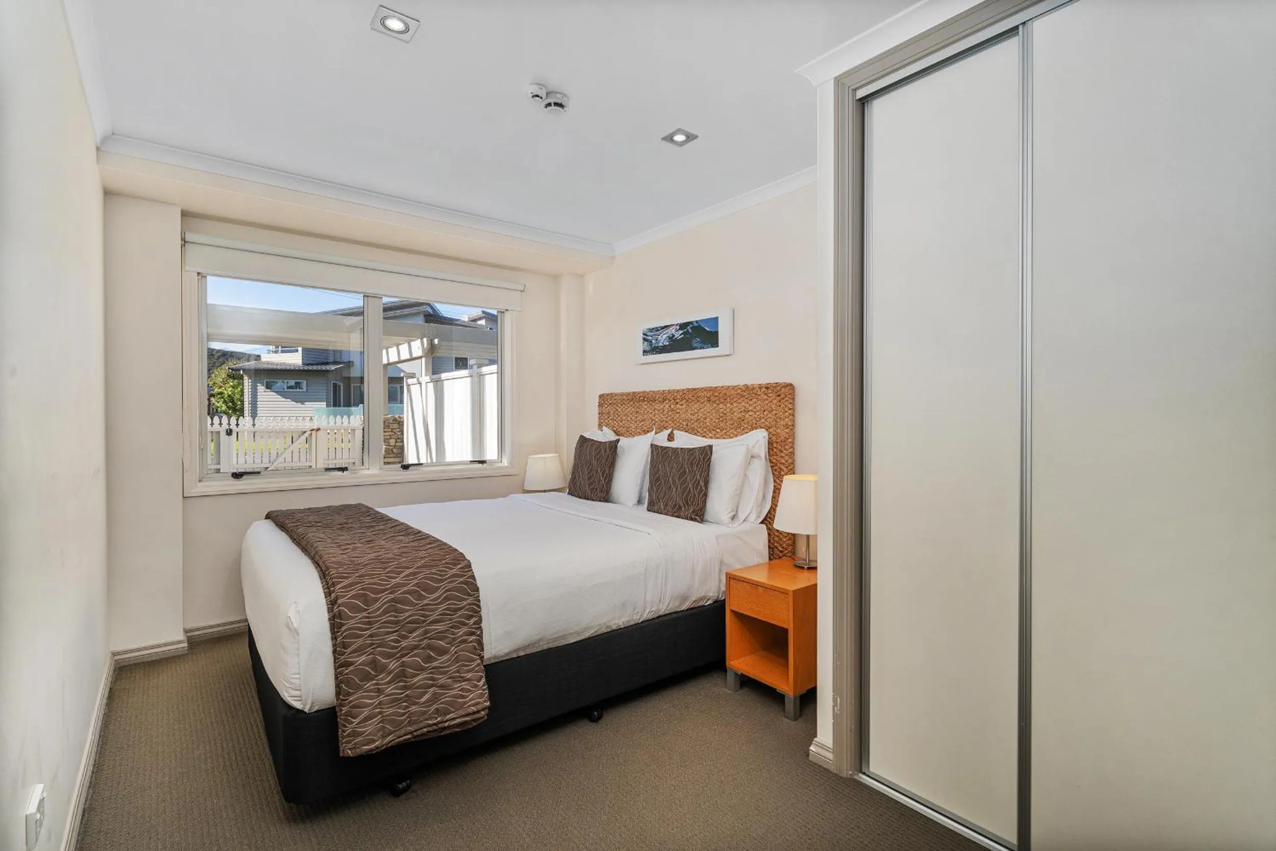 Bed in Crow's Nest Apartments