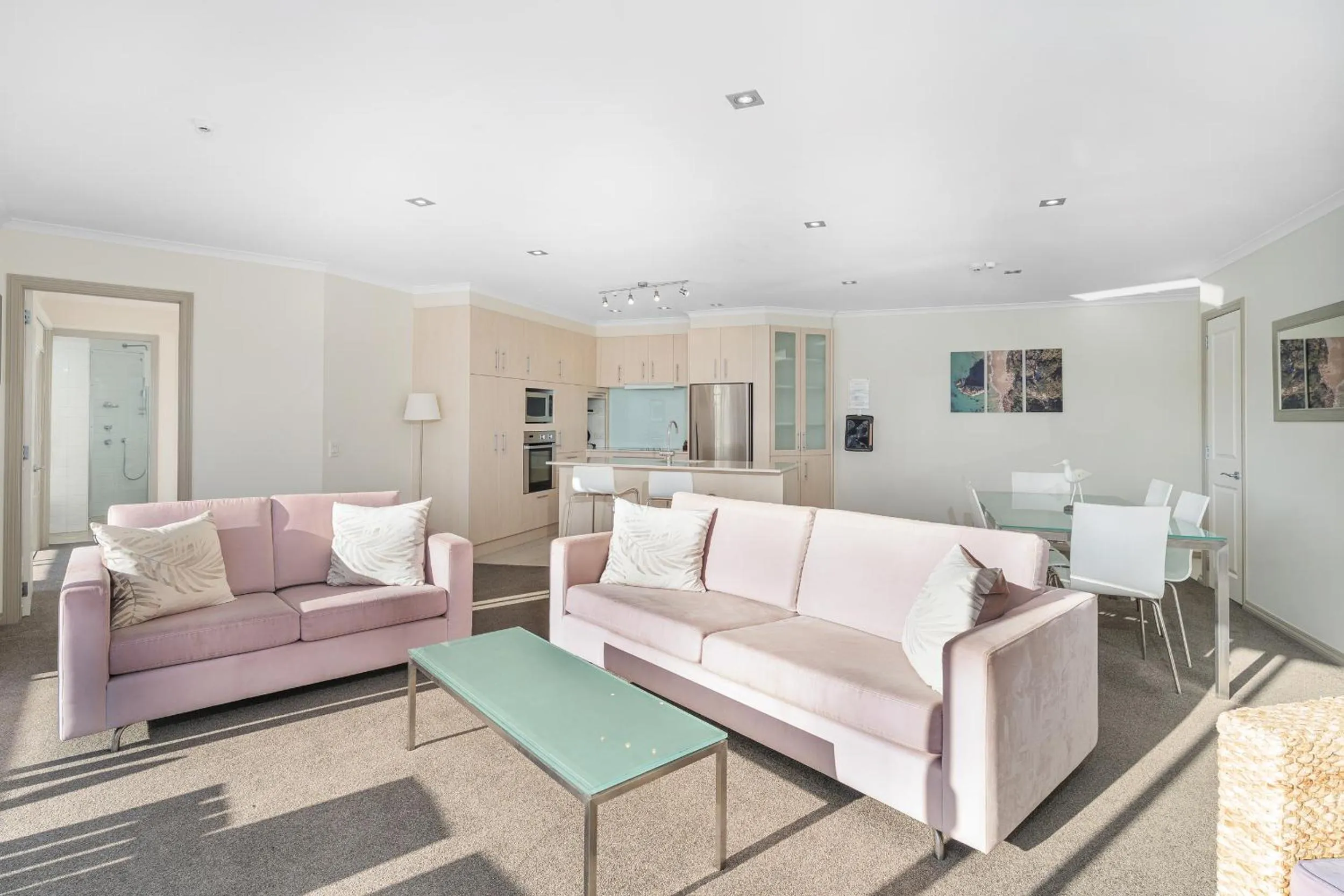 Living room in Crow's Nest Apartments