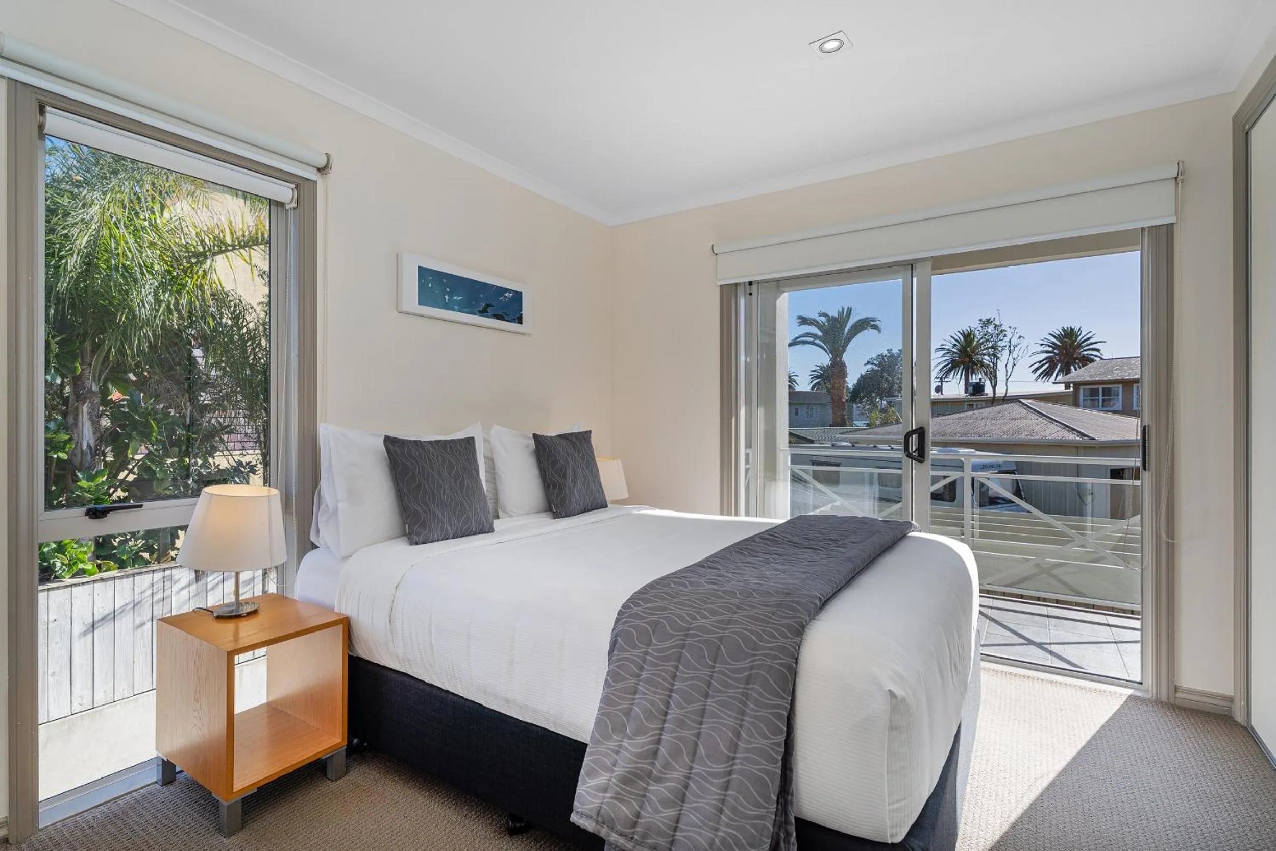 Bed in Crow's Nest Apartments