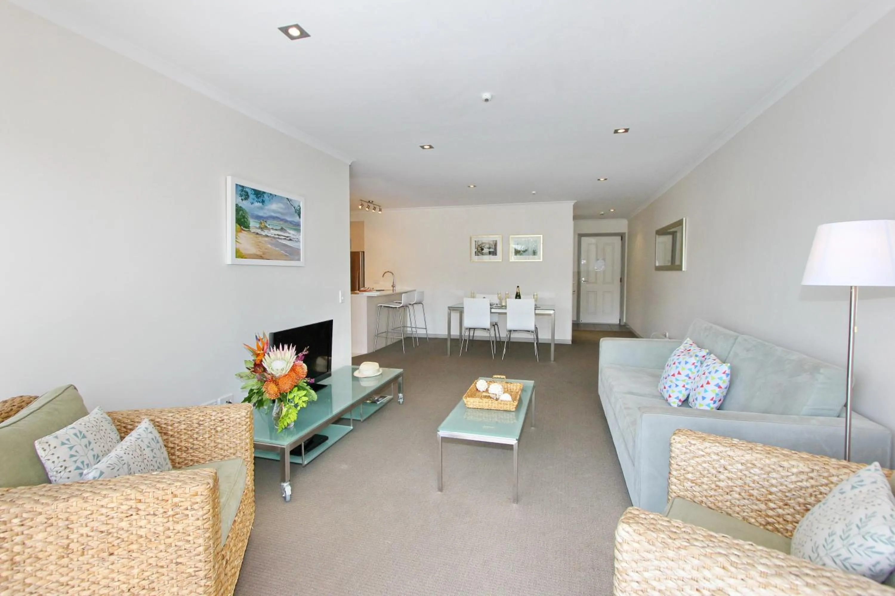 Living room in Crow's Nest Apartments