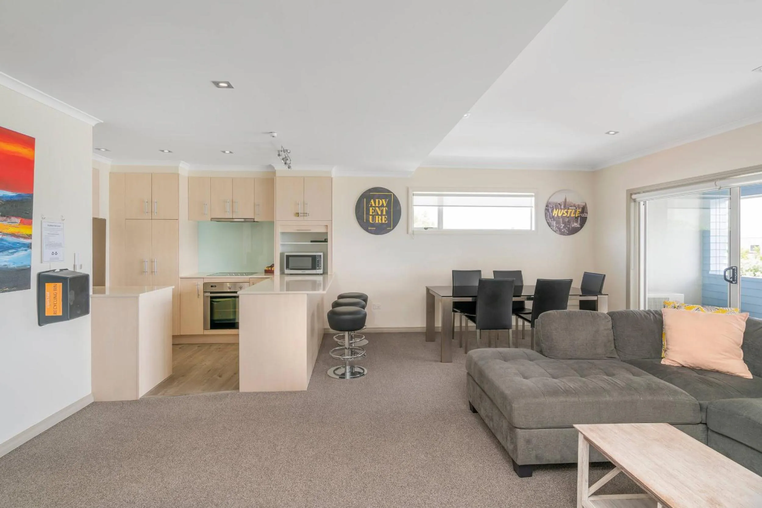 Living room in Crow's Nest Apartments