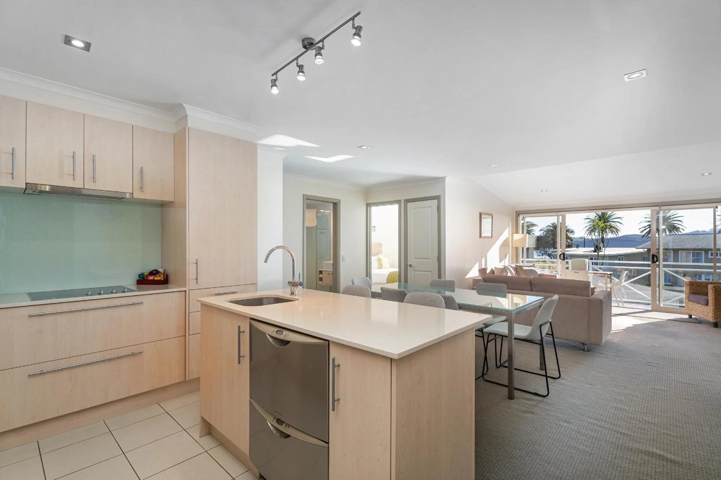 Living room in Crow's Nest Apartments