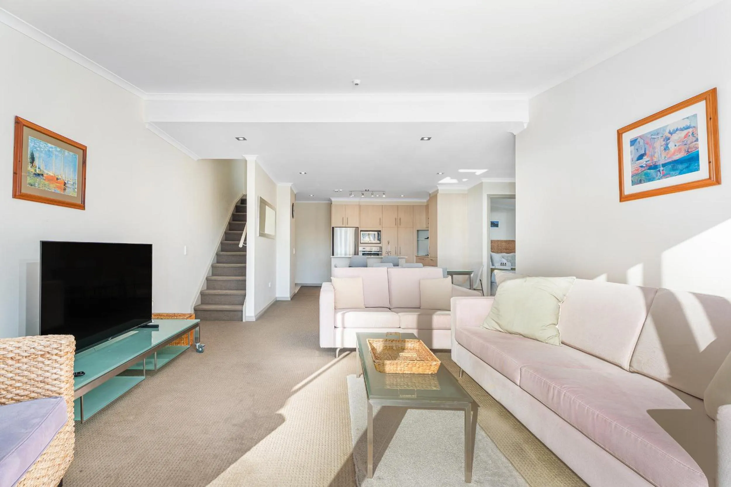 Living room in Crow's Nest Apartments