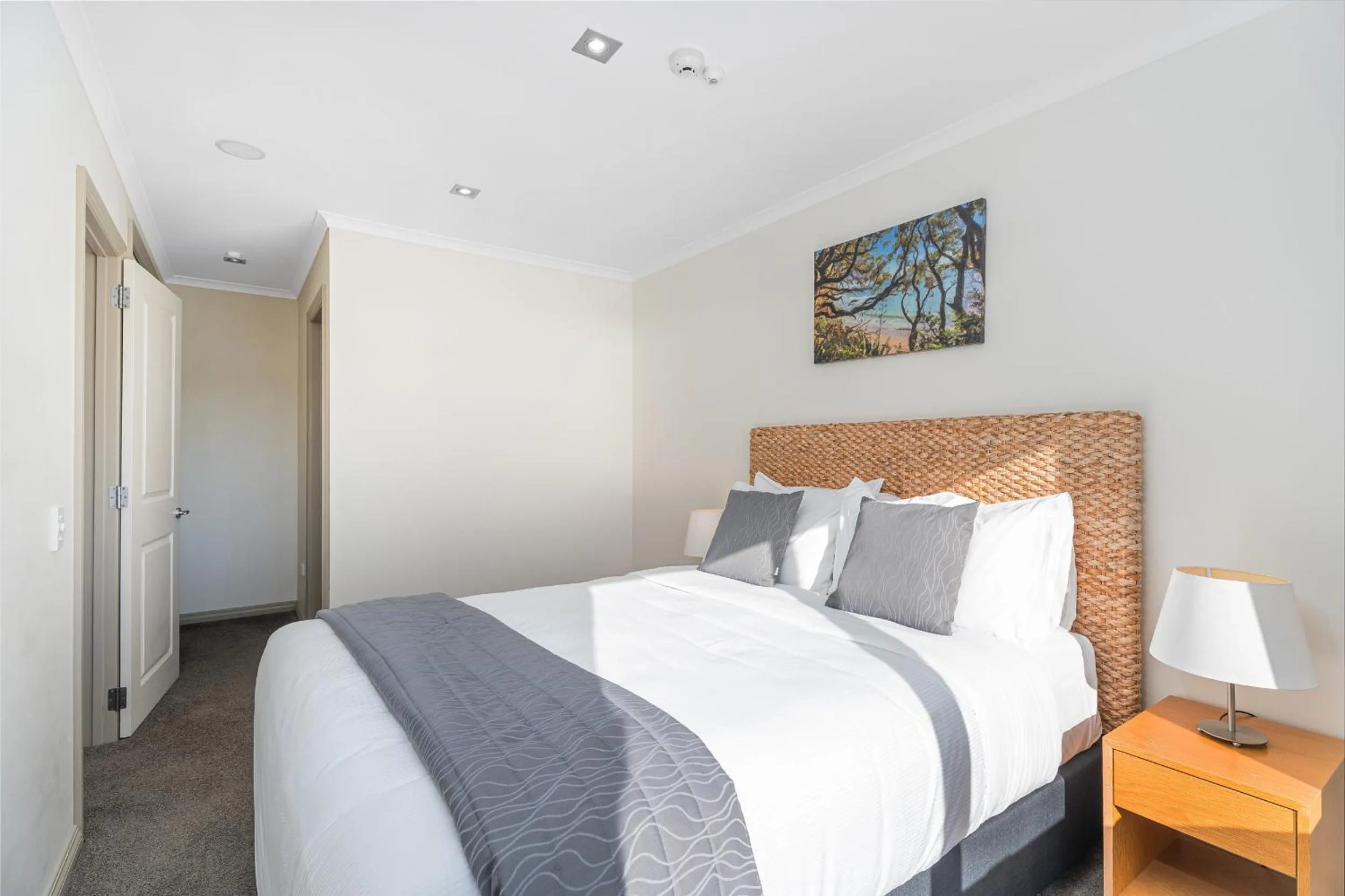 Bed in Crow's Nest Apartments