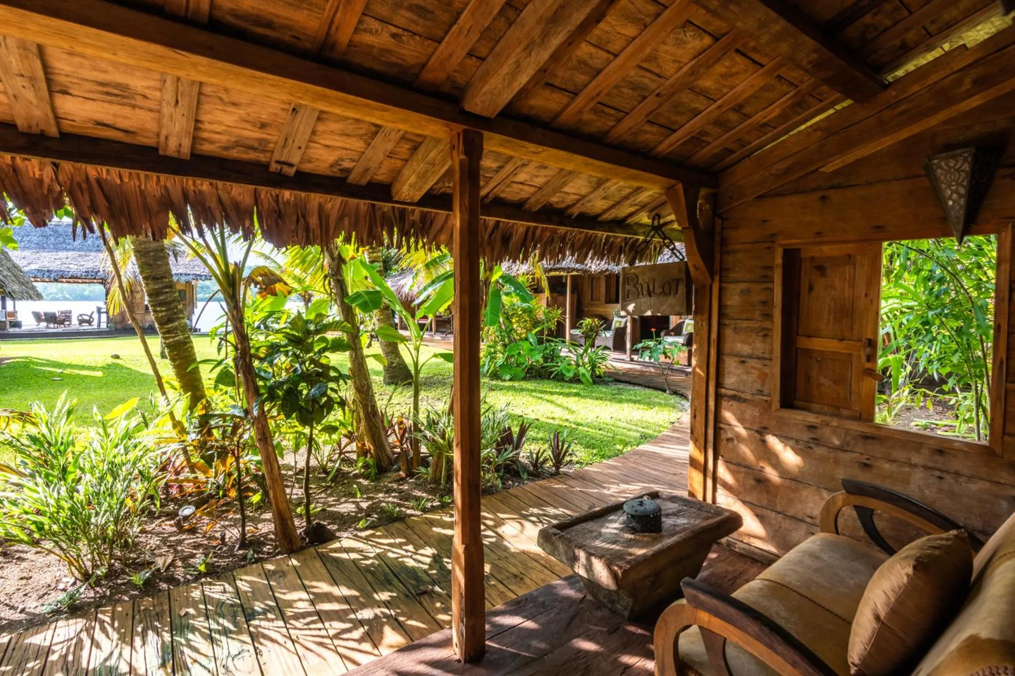 Patio in Ratua Private Island Resort