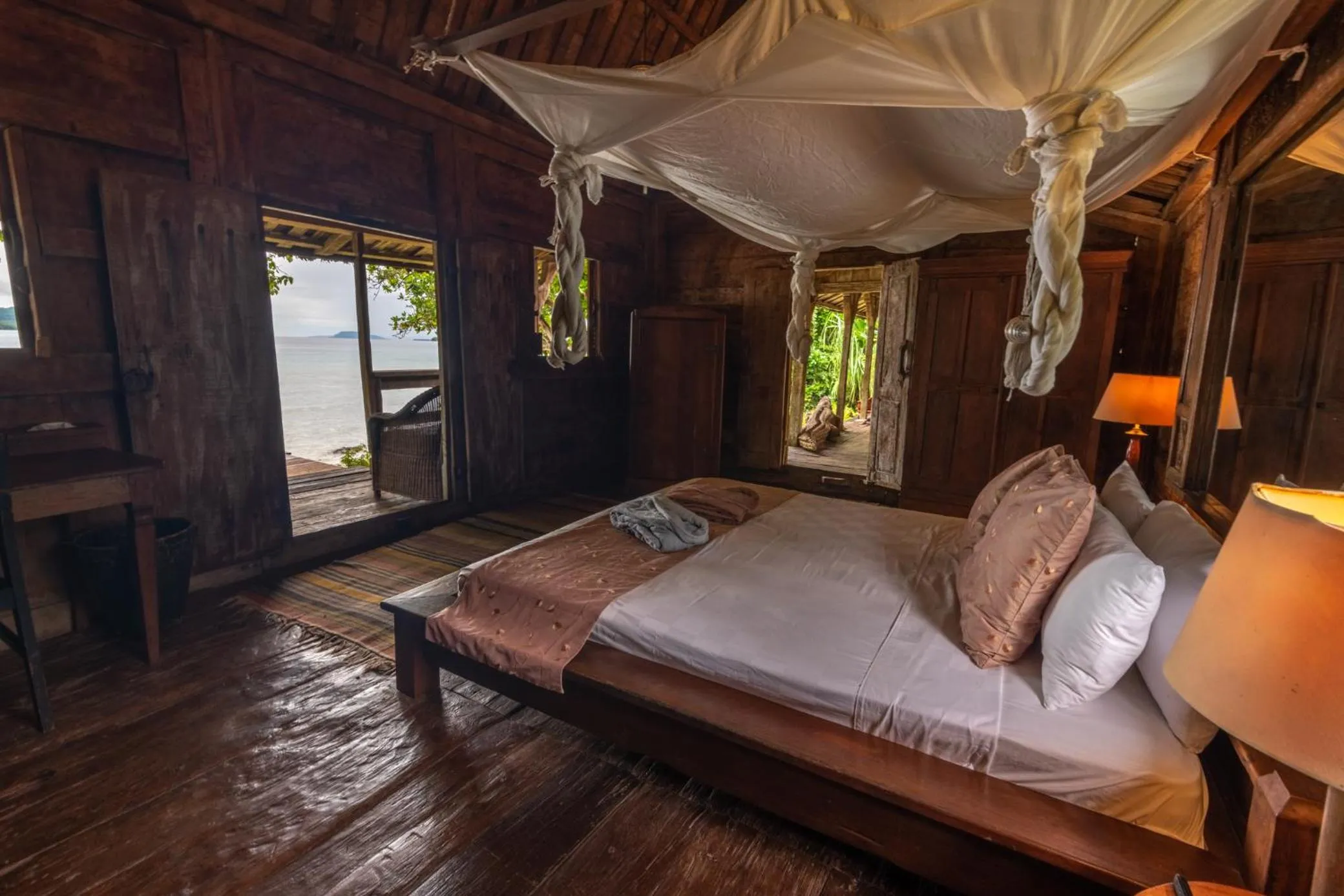 Bed in Ratua Private Island Resort