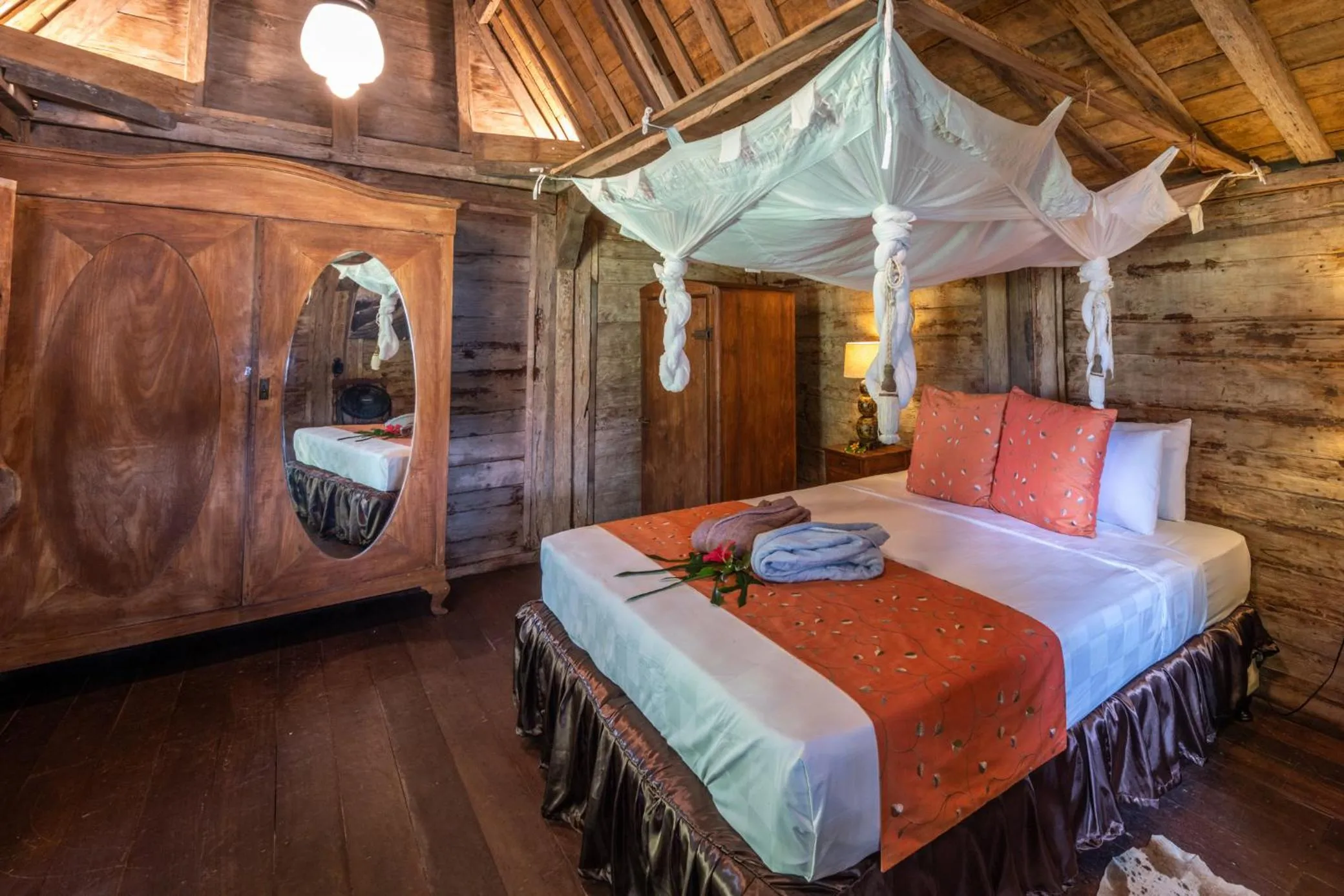 Bed in Ratua Private Island Resort