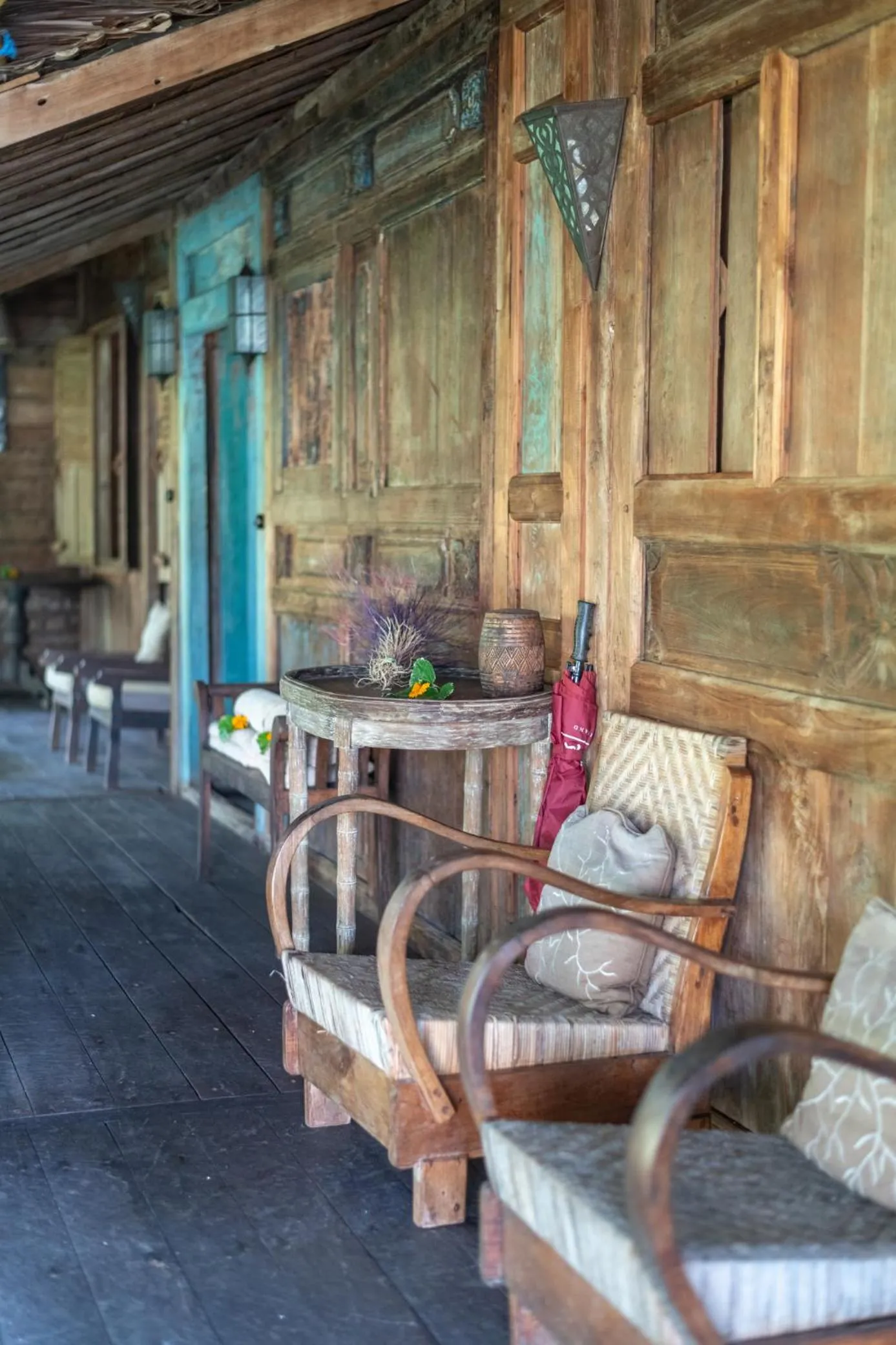 Patio in Ratua Private Island Resort