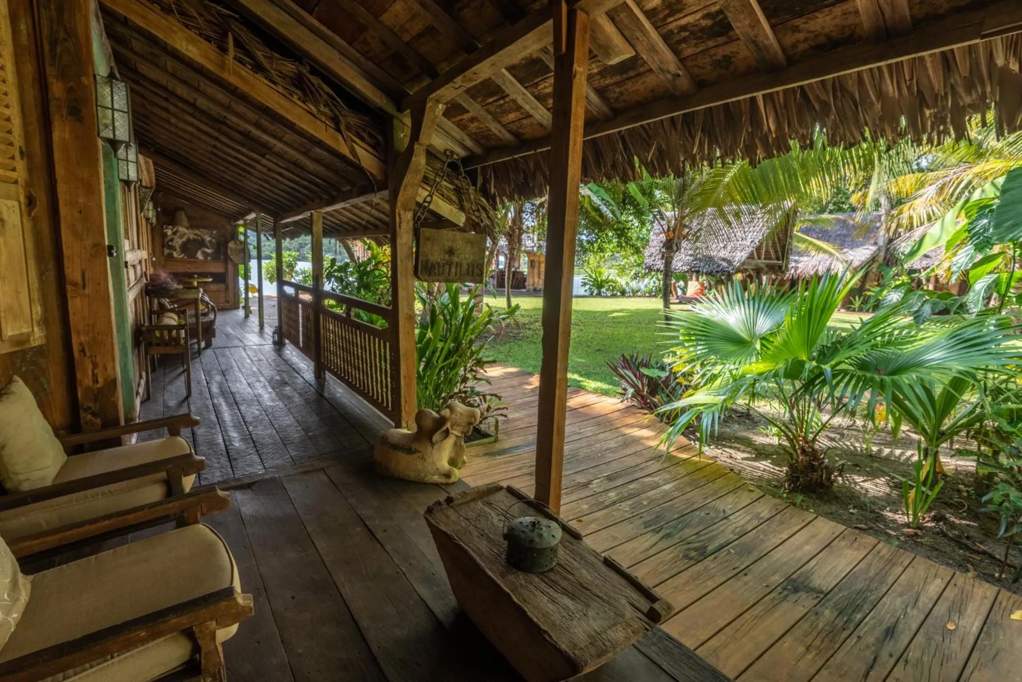 Patio in Ratua Private Island Resort