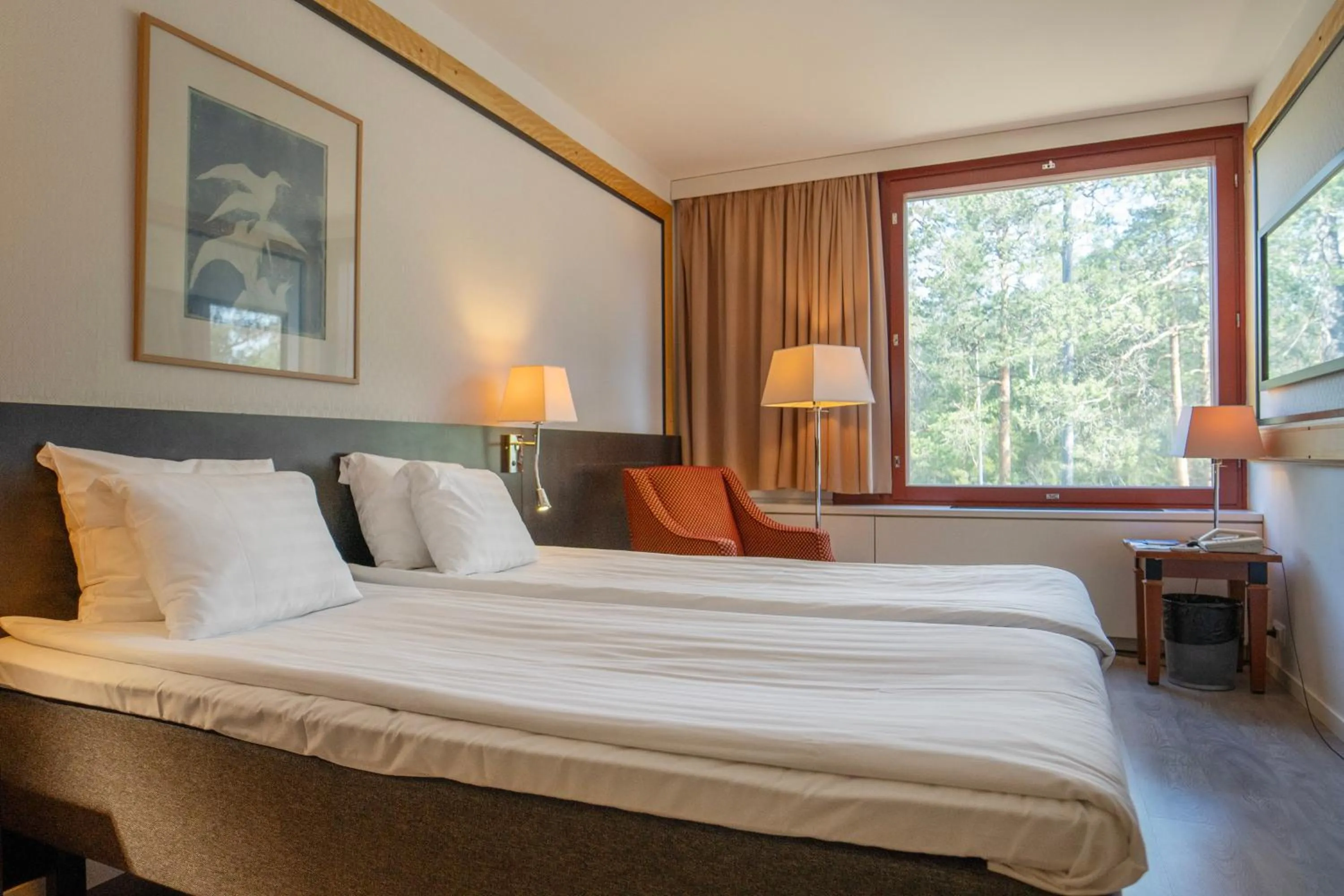 View (from property/room), Bed in Hotel Korpilampi