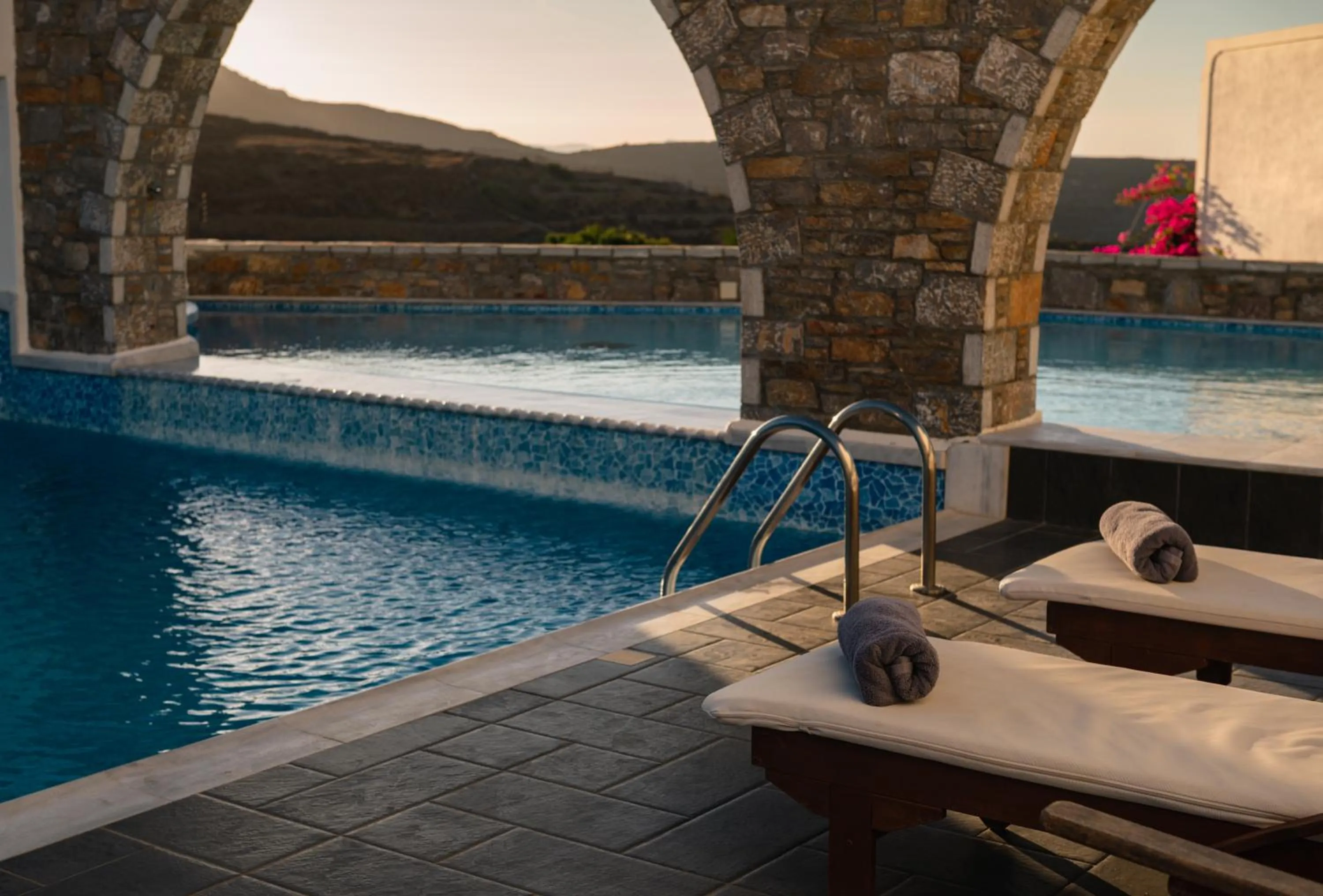 Pool view in Vigla Hotel